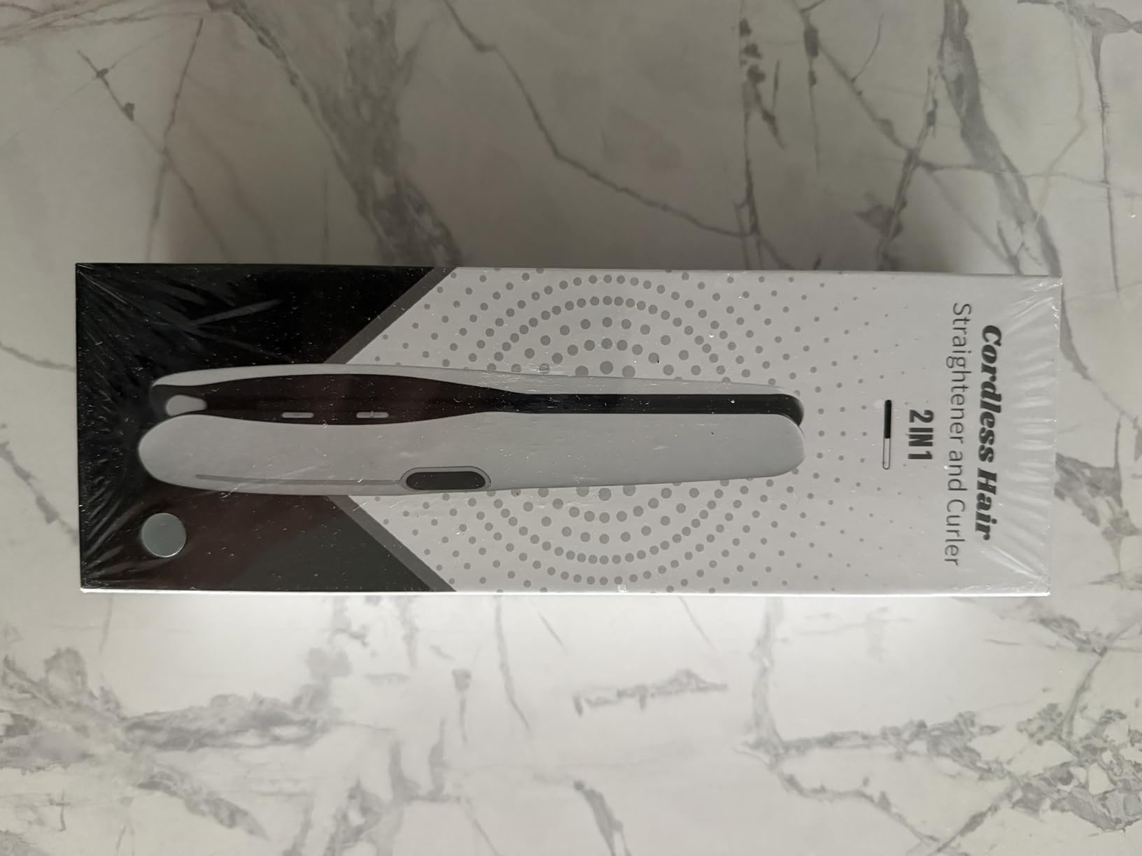 Cordless Hair Straightener, Titanium Floating Plates, LCD, 320-410°F, 20min auto shutoff, USB-C Rechargeable. Portable for Travel, Home & Daily use. White customer photo 2