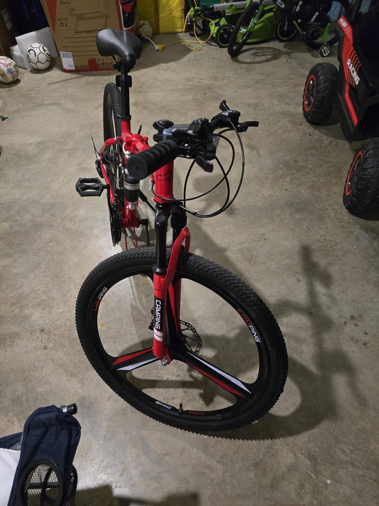 Ktaxon 26 Inch Foldable Mountain Bike, 21 Speed Folding Mountain Bike with Double Shock Effect customer photo 1