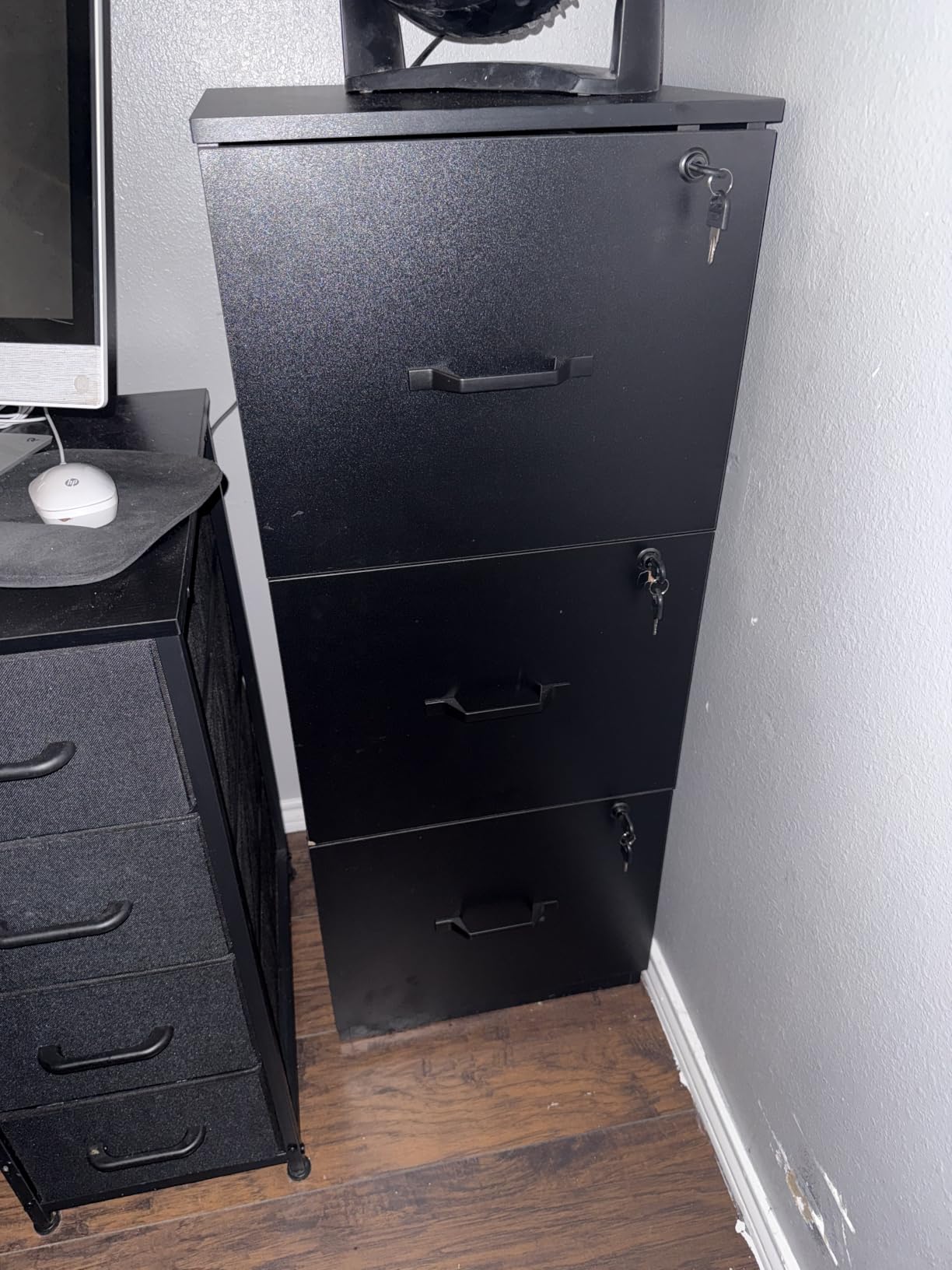 VASAGLE Custos Collection 4-Drawer Vertical File Cabinet for Home Office, Printer Stand, with 4 Lockable Drawers, Adjustable Hanging Rail, for A4 and Letter-Size Files, Ink Black UOFC082B02 customer photo 1