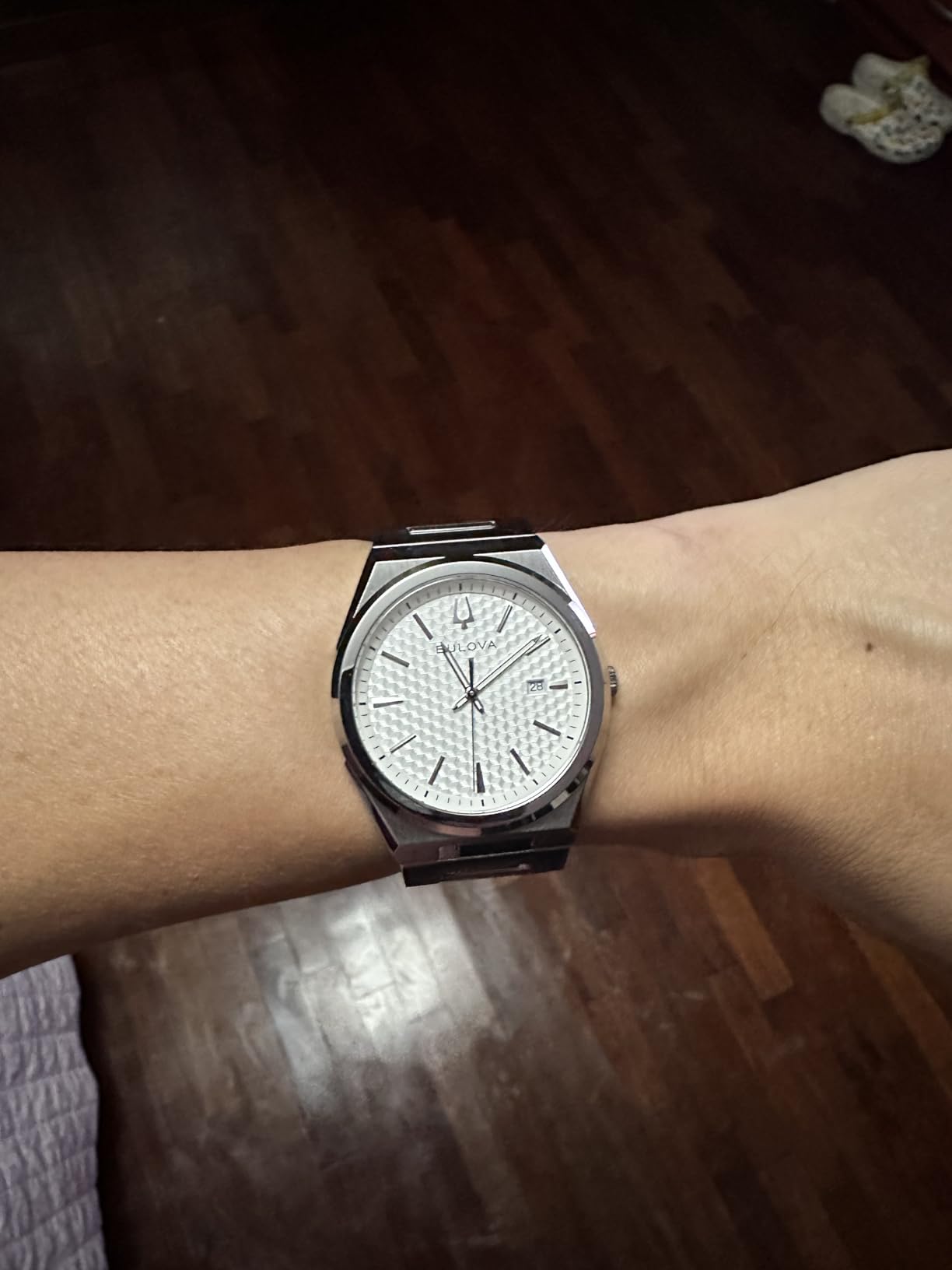 Bulova Mens Dress Classic Quartz Two Tone Stainless Steel Watch, Patterned Dial, 39mm customer photo 2