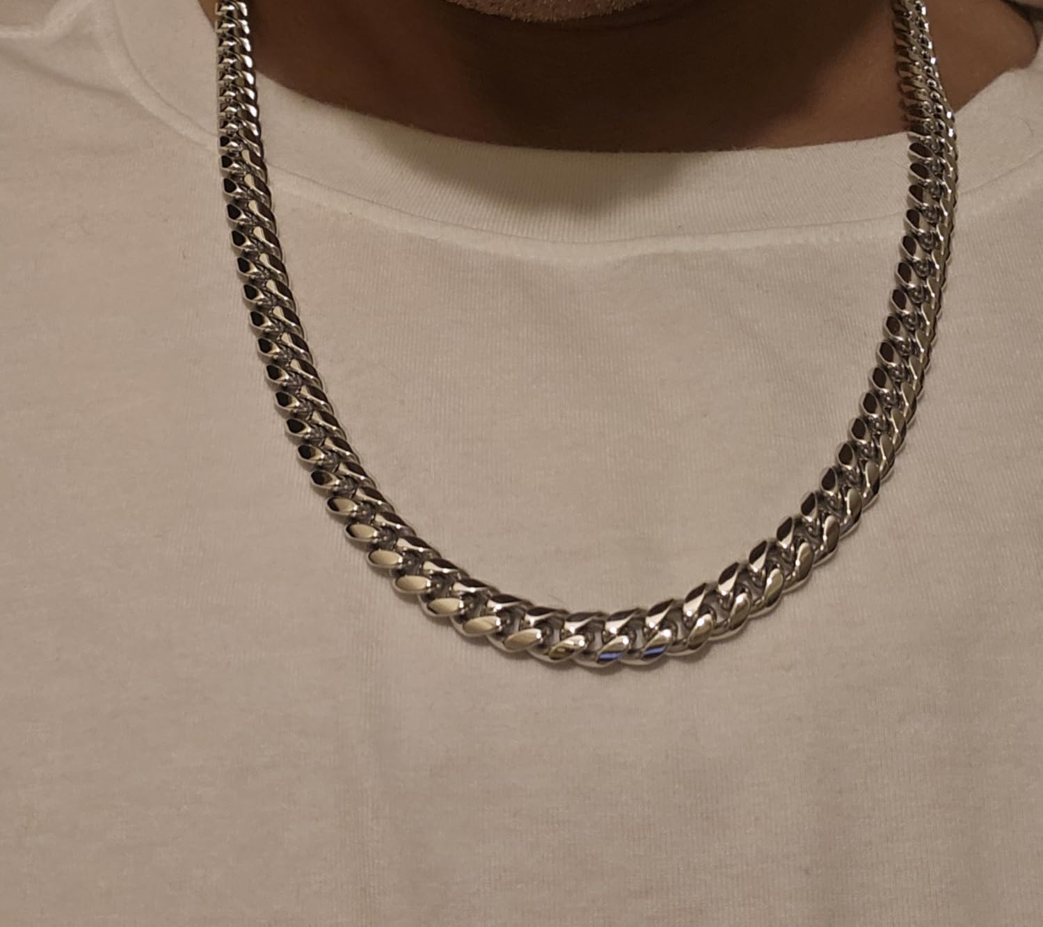 Cuban Link Chain - Mens Necklace - Box Clasp customer photo 1