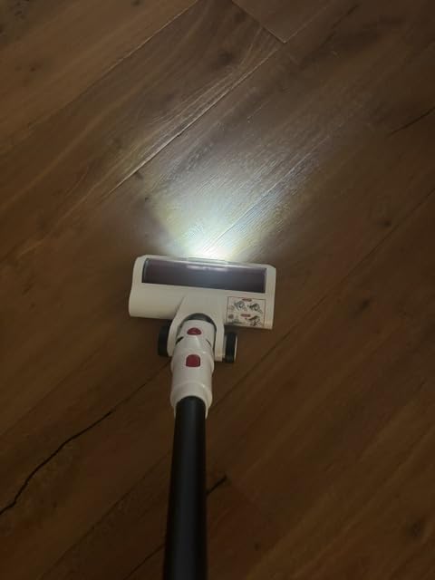 Tikom V750 Cordless Vacuum Cleaner for Home, 45000Pa/500W Stick Vacuum with LED Display, Charging Wall Dock, Anti-Tangle, Lightweight Handheld Vacuum for Pet Hair, Hard Floor, Carpet, White customer photo 1