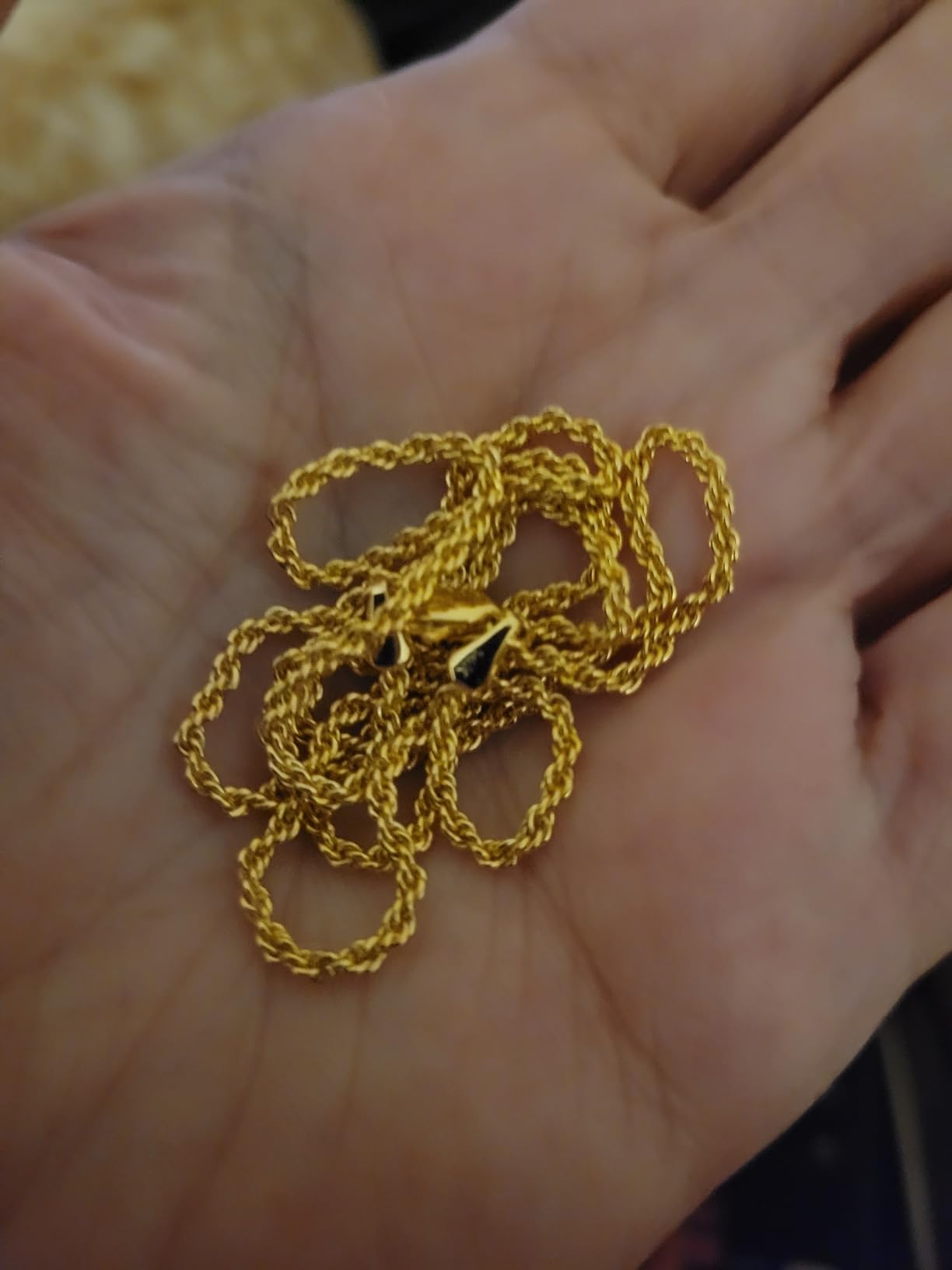 14K Solid Yellow Gold Twisted Rope Chain for Men & Women, Available in 1.5mm, 2mm, 3.2mm and 4.2mm Widths, 16