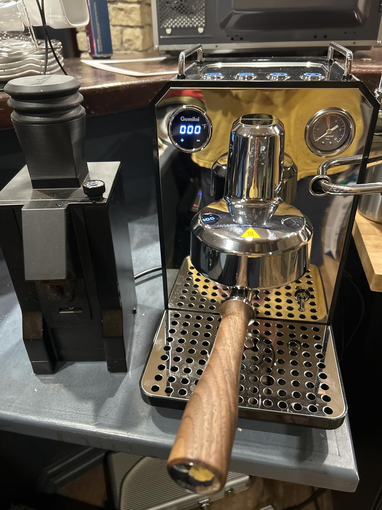 Gemilai Owl G3006 Home Espresso Machine, 58mm Commercial Group Head & PID Temp Control, Stainless Steel Coffee Maker for Barista-Quality Latte Art, Cappuccuccino Dual Data Display Black customer photo 1
