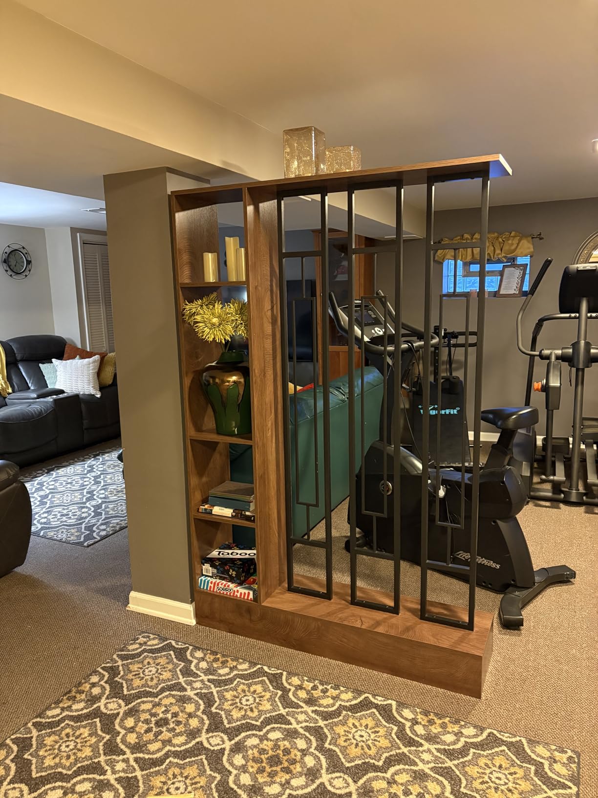 Tribesigns Wall Room Divider with Display Shelves, 70.9