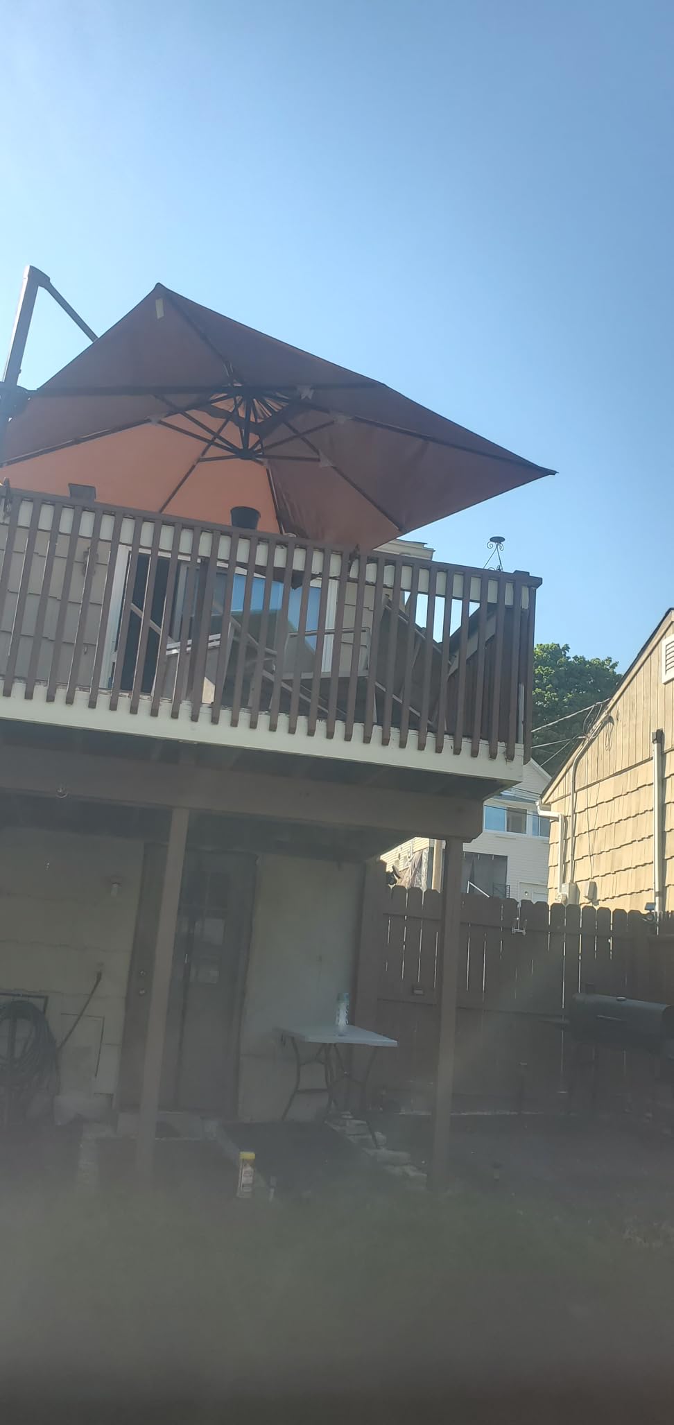 GarveeLife Large Cantilever Patio Umbrella, 10 ft X 10 ft Heavy Duty Aluminum Cantilever Offset Outdoor Umbrella with 360-Degree Rotation for Backyard, Deck, Pool, Tan customer photo 2