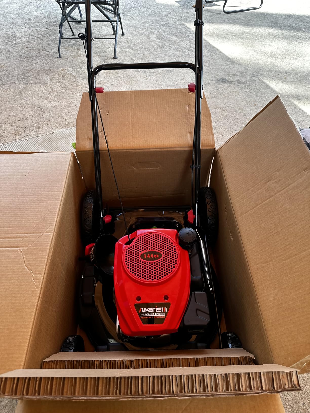 AMERISUN 21 Inch Gas Push Lawn Mower, 2-in-1 Mulching & Side Discharge, 144cc 4-Stroke OHV Engine, 6-Position Height Adjustment, Lightweight Push Mower for Small to Medium Yards customer photo 2