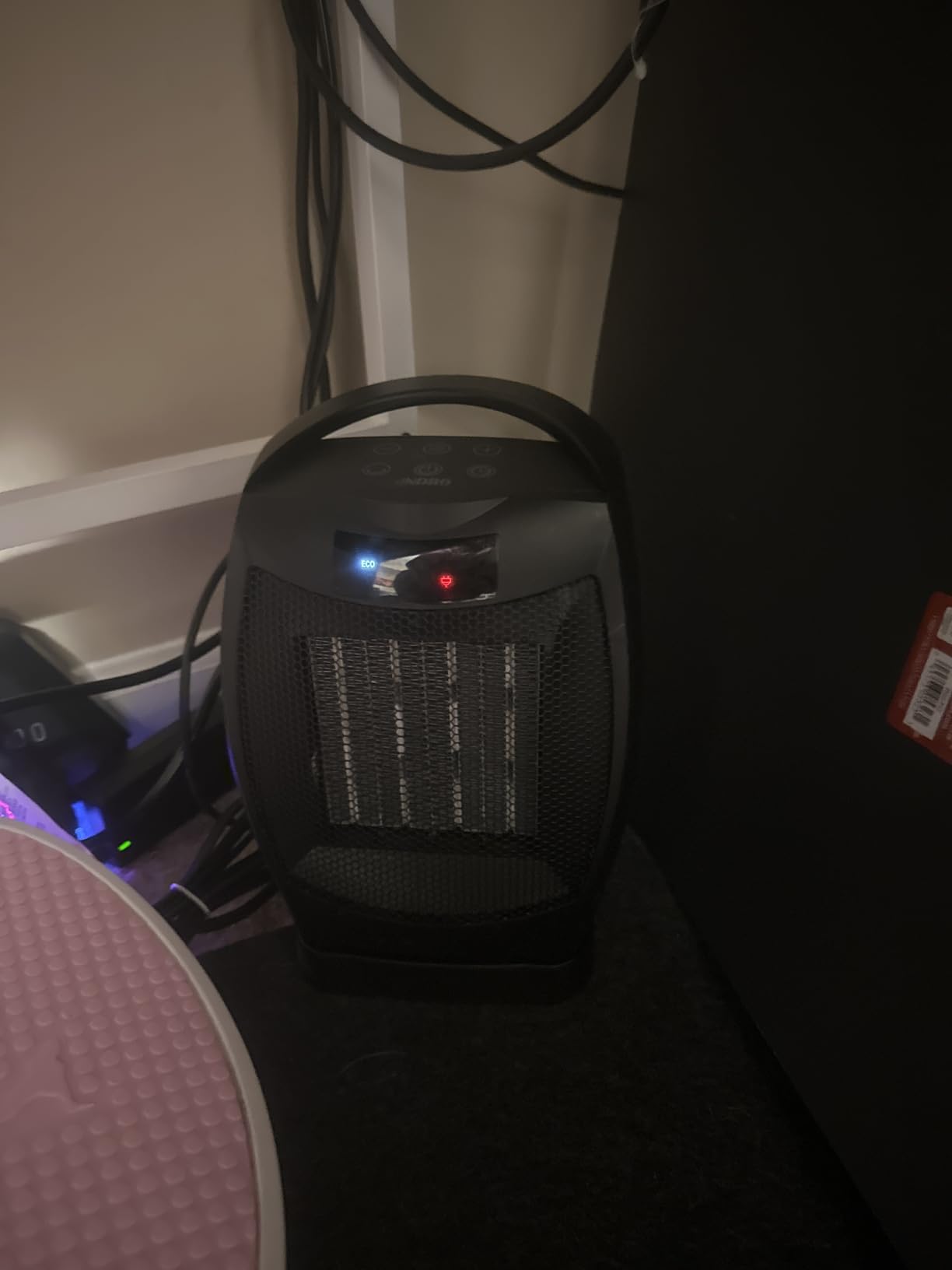 Portable Electric Heaters for Indoor Use - JNDRO 1500W PTC Ceramic Space Heater with Thermostat and Remote, Overheat and Tip-Over Protection, 70 Degree Oscillation, Quick Heating for Home, Office, Bedroom customer photo 2