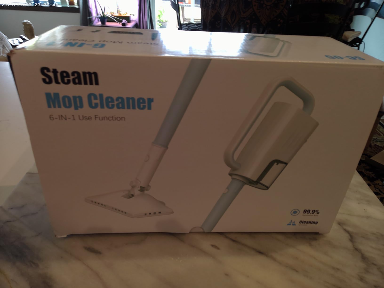 6-in-1 Steam Mop, 1200W Rotated Steam Cleaner for Home, 2 Modes, 400ML Removable Tank, 23FT Power Cord, 2 Pads, Multi-Surface Steamer for Hard Floor, Laminate Floor, Tiles Cleaning (Lunar Halo) customer photo 2