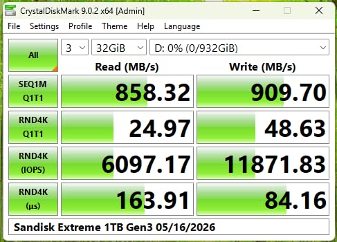 SANDISK 1TB Extreme Portable SSD (New Model) - Up to 2000MB/s Transfer Speeds, USB Type-C Connectivity, Reliable Durability (SDSSDE70-1T00-G25) customer photo 1