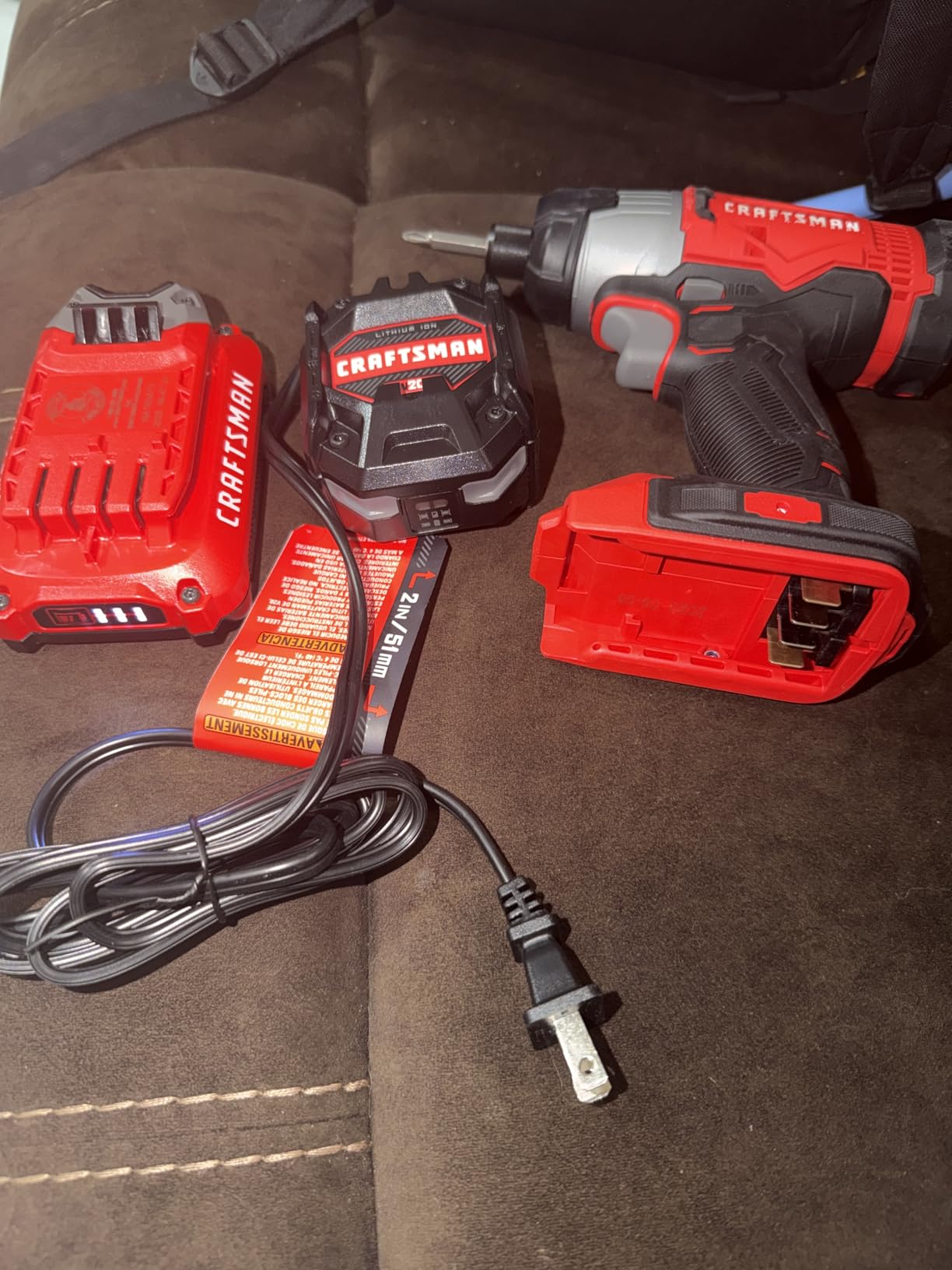 Cordless 1/4 Impact Driver with 2 Ah Lithium Ion Battery, Charger and PH2 Screwdriving Bit, LED Light, High Torque, Variable Speed, 2900 RPM (CMCF801D1) customer photo 1