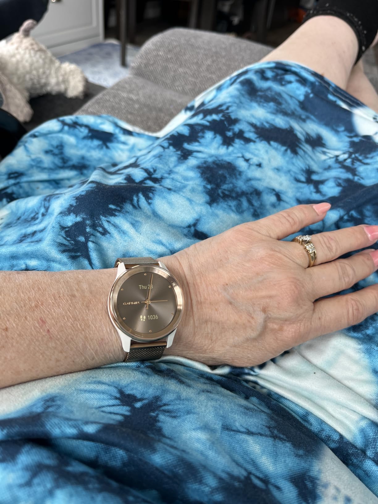 Garmin vivomove Trend Stylish Hybrid Smartwatch, Analog Watch with Hidden Touchscreen, 5 Days Battery - Slate Bezel - Black Case - Silicone Band Bundle with USB Wall Charger Adapter + More customer photo 1