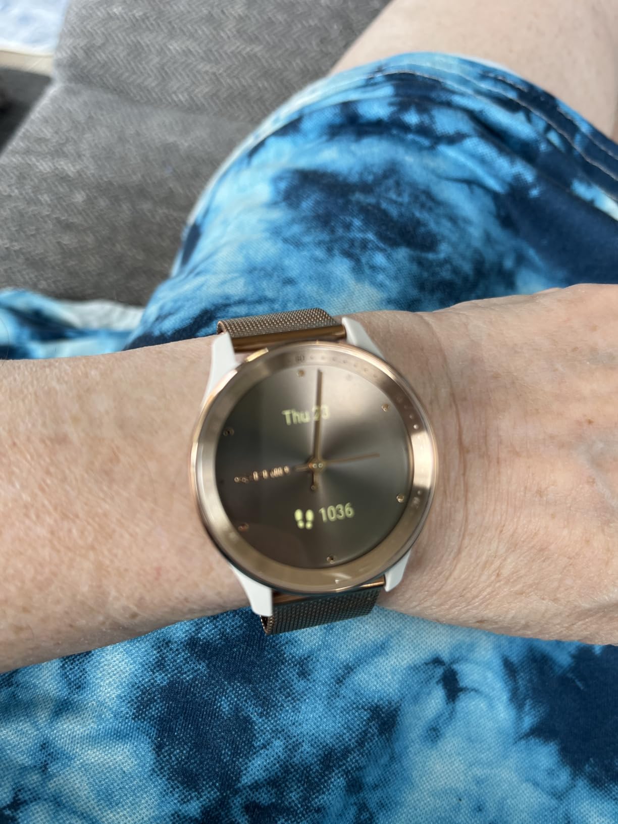 Garmin vivomove Trend Stylish Hybrid Smartwatch, Analog Watch with Hidden Touchscreen, 5 Days Battery - Slate Bezel - Black Case - Silicone Band Bundle with USB Wall Charger Adapter + More customer photo 2