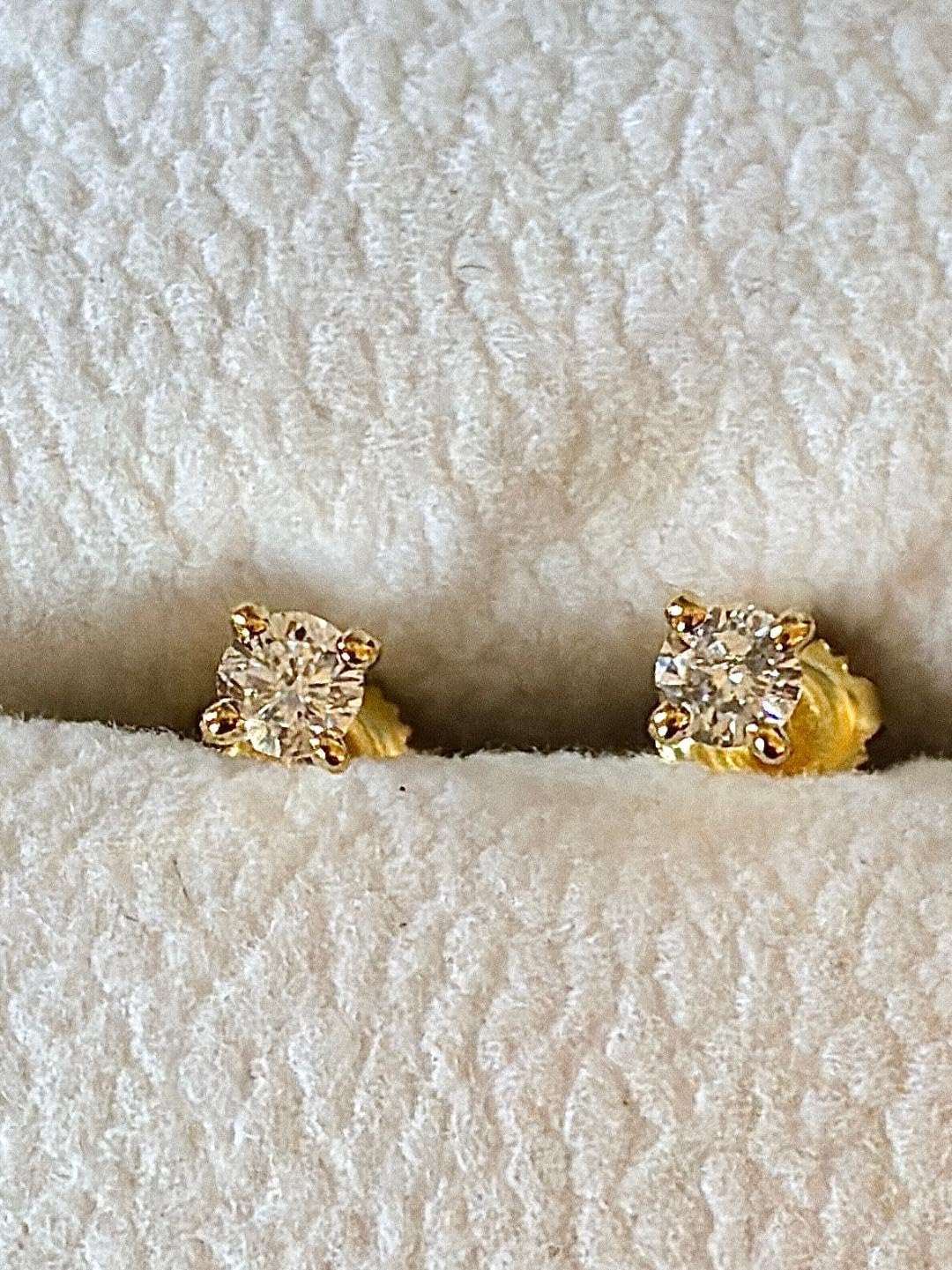 Lab-Grown Diamond Stud Earrings in Hypoallergenic 925 Sterling Silver, Screw Back, 1/5 to 2 1/2 Cttw, Round Princess Cushion Cut, 4 Prong, G-H Color, SI Clarity customer photo 2
