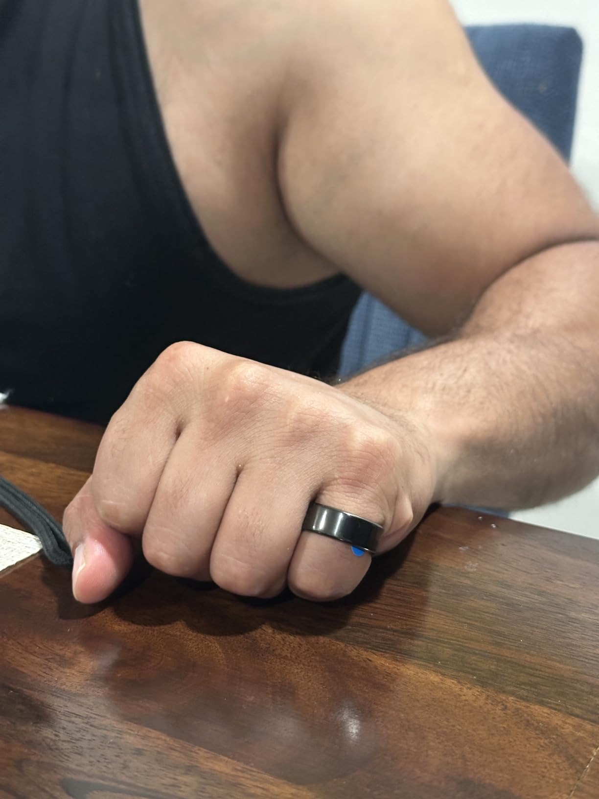 Smart Ring for Women & Men, Health Tracker Ring with Heart Rate, Blood Oxygen, Blood Pressure, IP68 Waterproof Fitness Ring, Sleep Tracker for iPhone and Android, No APP Fee (Black, Size 11) customer photo 1