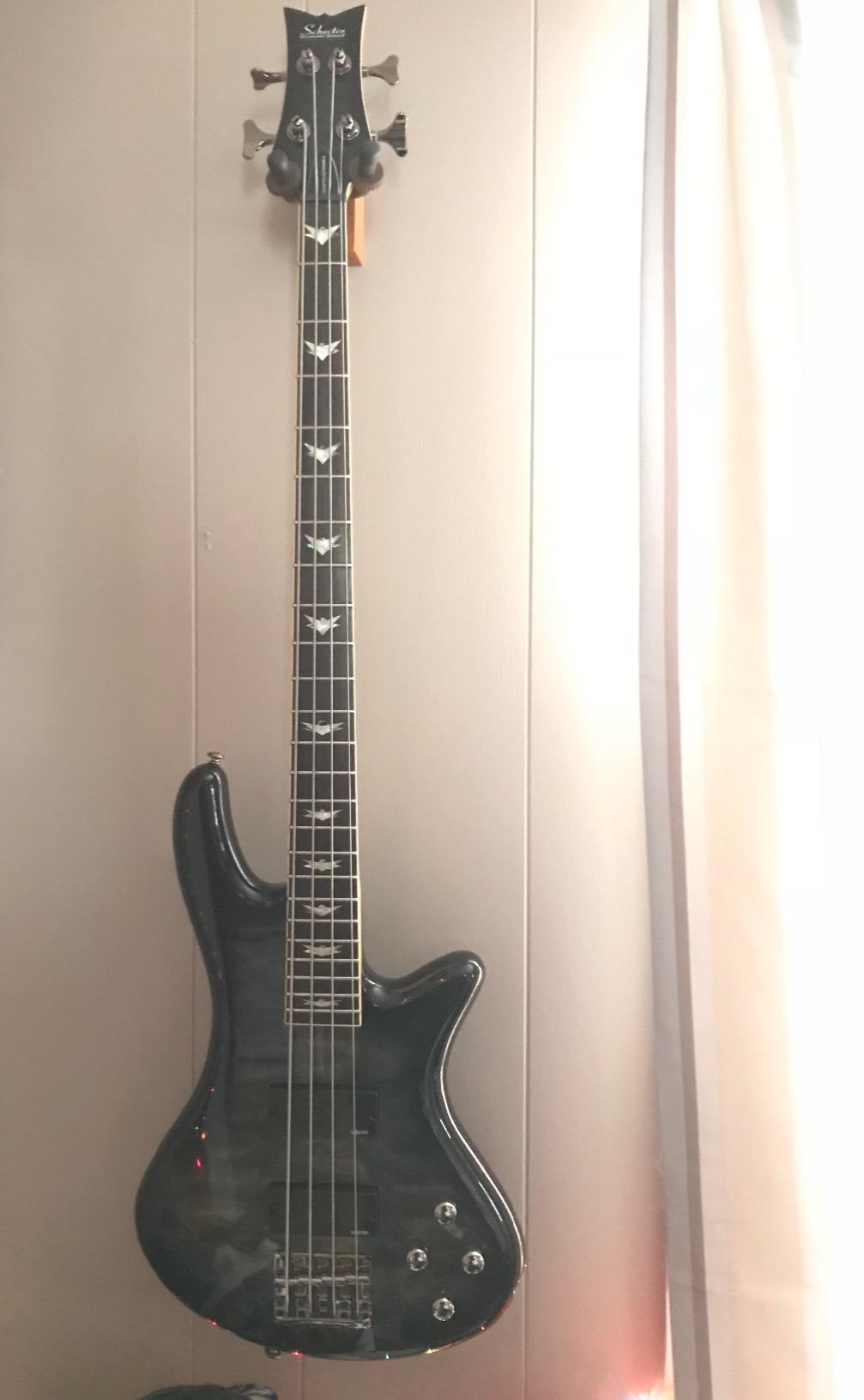 Schecter Stiletto Extreme-4 Bass Guitar, 4-String, See-Thru Black customer photo 1