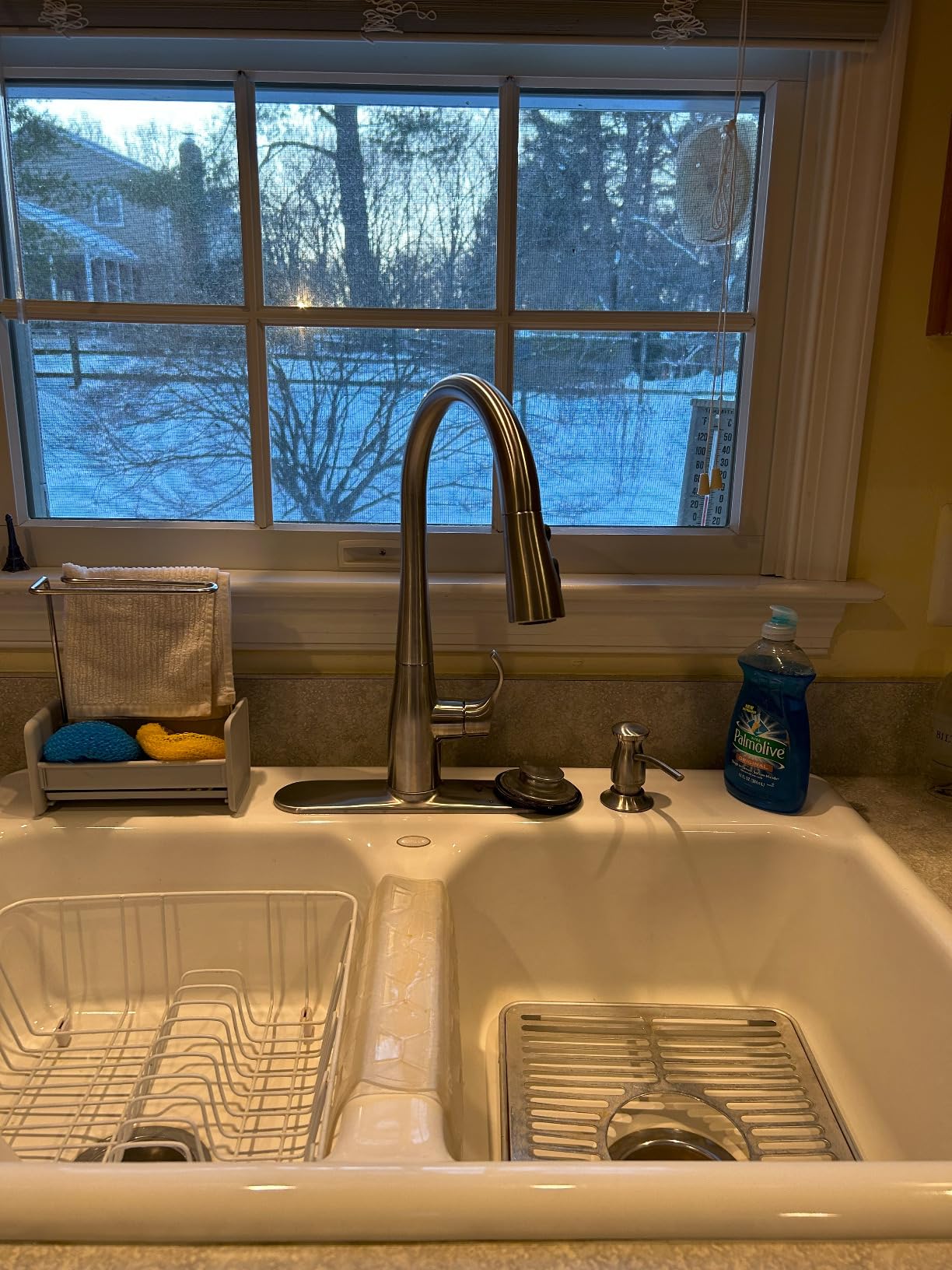 KOHLER K-597-VS Simplice Pull Down Kitchen Faucet, 3-Spray Faucet, Kitchen Sink Faucet with Pull Down Sprayer, Vibrant Stainless customer photo 2