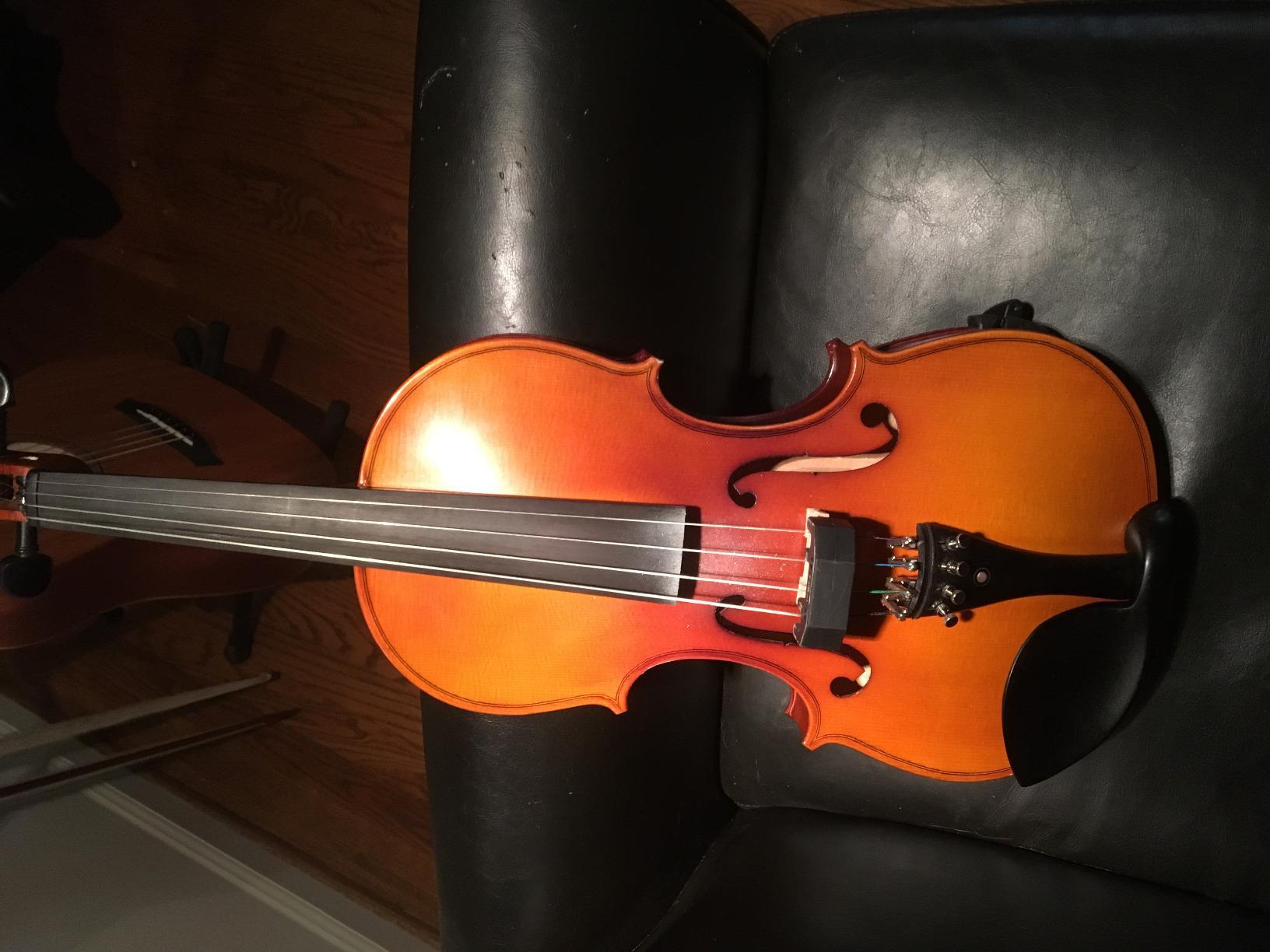 Cecilio Solid Wood Viola 16.5 Inch Viola Full Size, Professional Handcrafted Acoustic Viola with Ebony Fittings, Antique Satin Finish customer photo 1