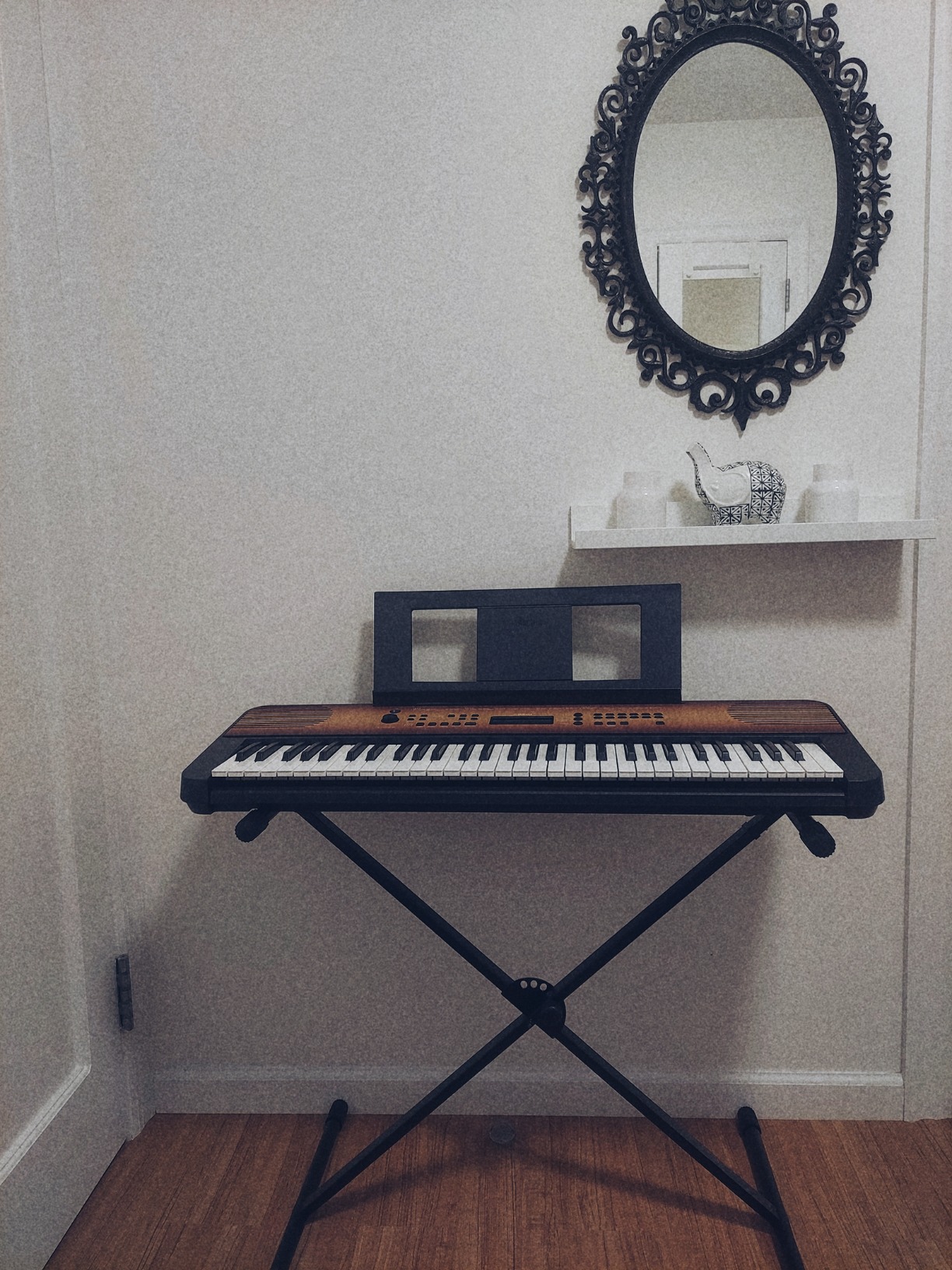 Stage Rocker Single-X Style Classic Folding Keyboard & Digital Piano Stand, Adjustable Width & Height, Durable & Sturdy, Easy to Assemble for Travel/Storage, Sleek Black customer photo 1