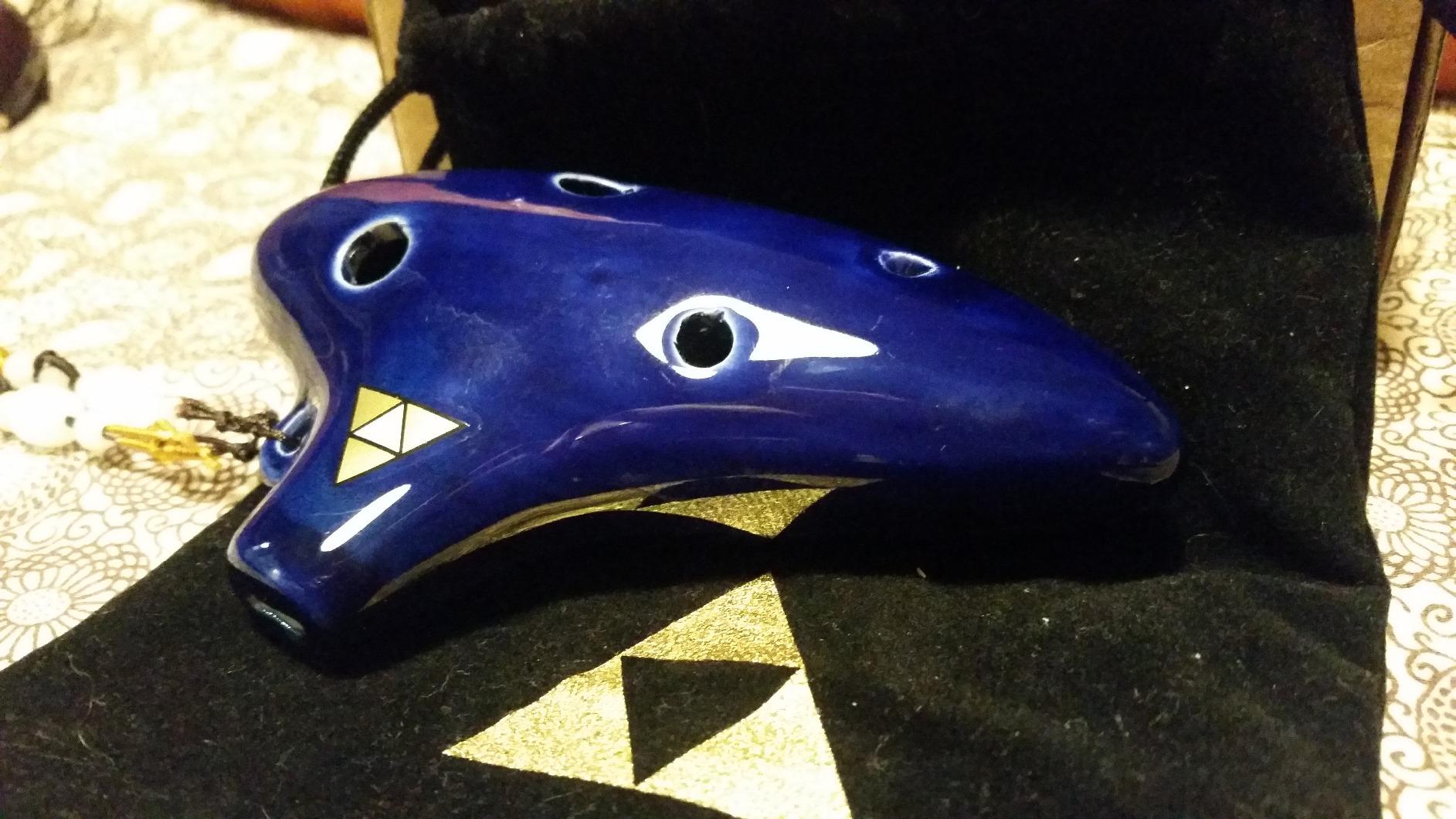 OcarinaWind 6 Hole Ceramic Ocarina - Ocarina of Time Style Design, Handcrafted Collectible Musical Instrument Gift for Fantasy Adventure Fans, Includes Songbook & Neck Strap customer photo 2