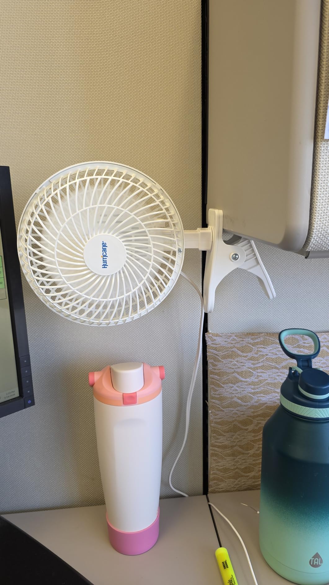 Hurricane Classic 6 Inch Clip Fan, 2 Speed Portable Desk Table Fan with Tilt, White customer photo 1