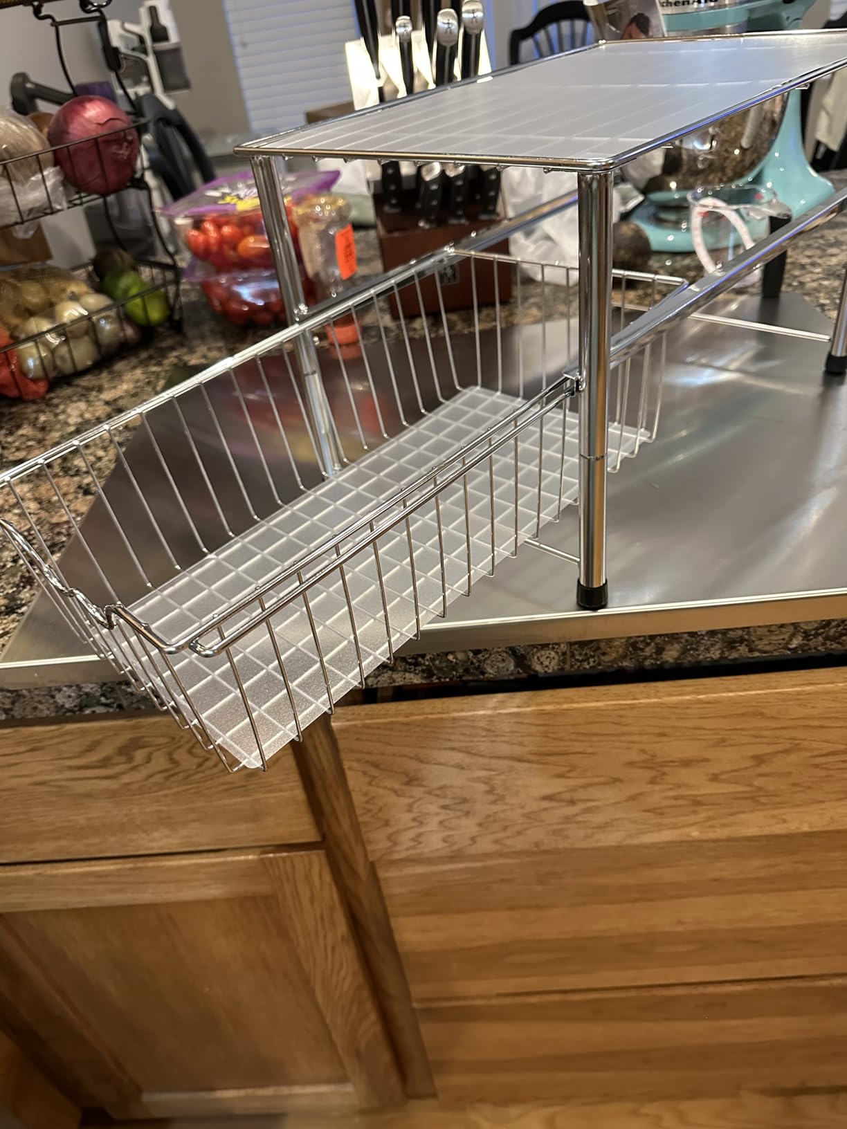 DecoBrothers Stackable Under Sink Organizer with Sliding Basket, Chrome customer photo 2