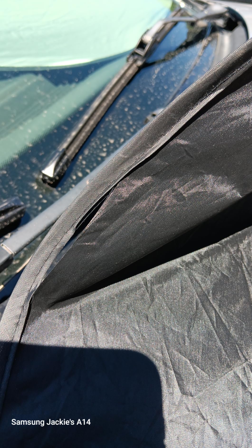 EzyShade Windshield Sun Shade with Shield-X Reflective Technology. See Size-Chart with Your Vehicle. Foldable 2-Piece Car Sunshades Reflect UV Sun and Heat and Protect Your Car. Standard (Medium) Size customer photo 1