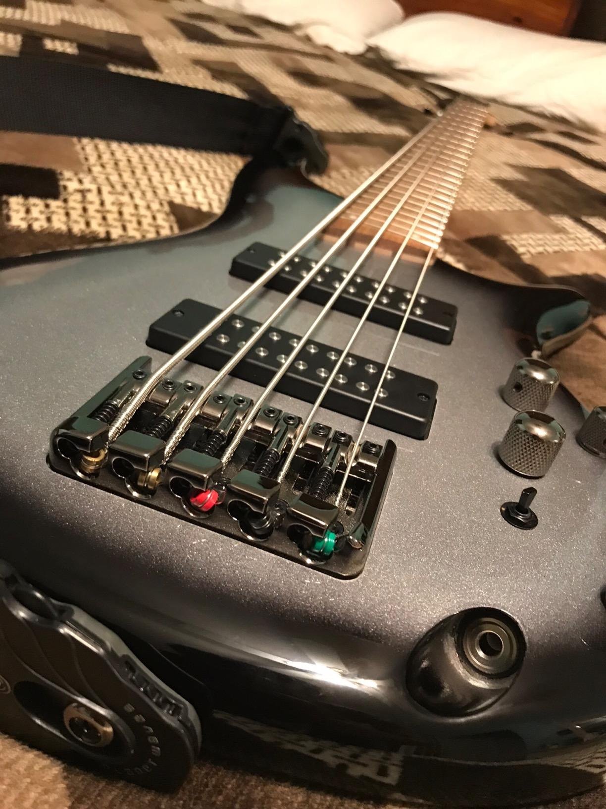 Ibanez Standard SR305E 5-String Bass Guitar - Metallic Silver Sunburst customer photo 2