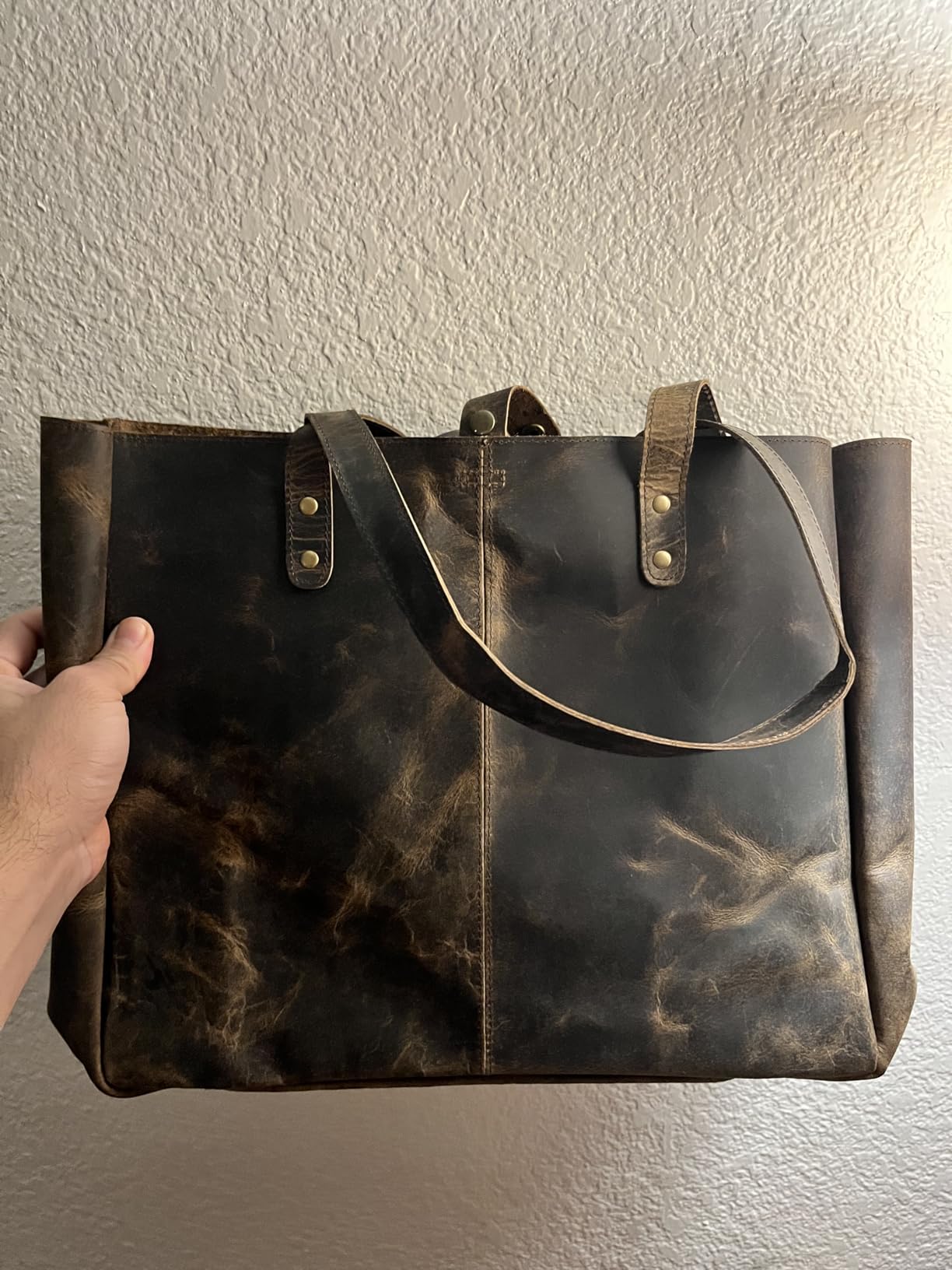 Leather Tote Bag for Women Purse Satchel Travel Bag shopping Carry Messenger Multipurpose Handbag customer photo 1