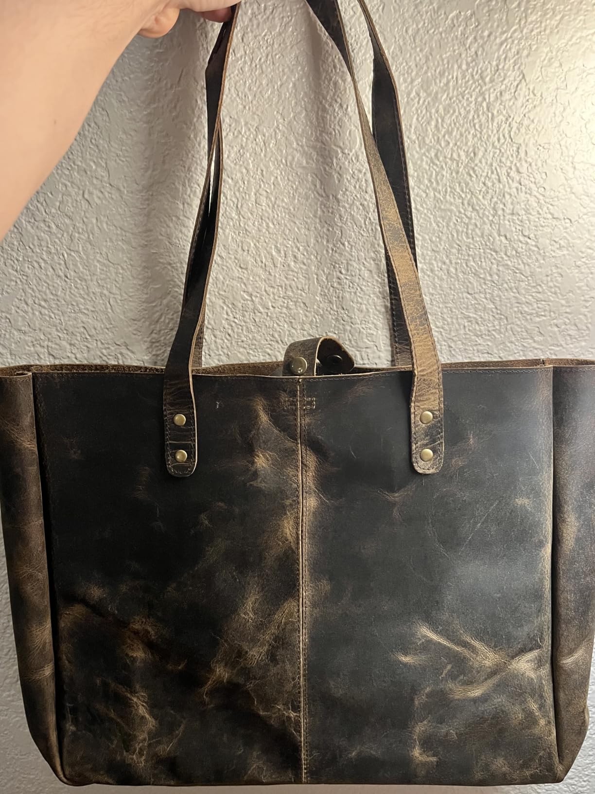 Leather Tote Bag for Women Purse Satchel Travel Bag shopping Carry Messenger Multipurpose Handbag customer photo 2