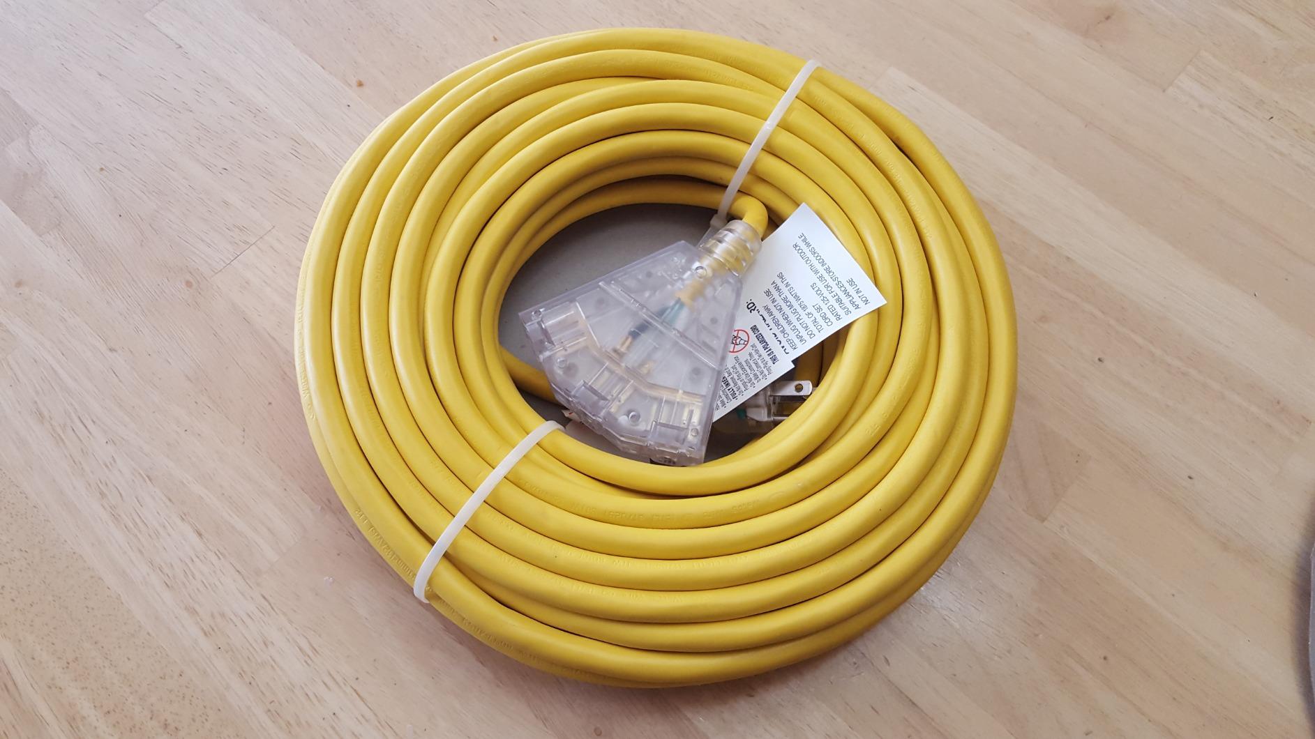 50 ft Outdoor Extension Cord Waterproof - 12 Gauge Heavy Duty Extension Cord 50 ft - Lighted Outdoor Extension Cords with Multiple Outlets - Watts Wire - 50' Grounded - extensiones electricas customer photo 2