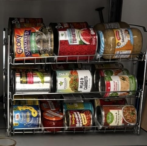 Simple Houseware Stackable Can Organizer Rack for Pantry/Cabinet - 11.5