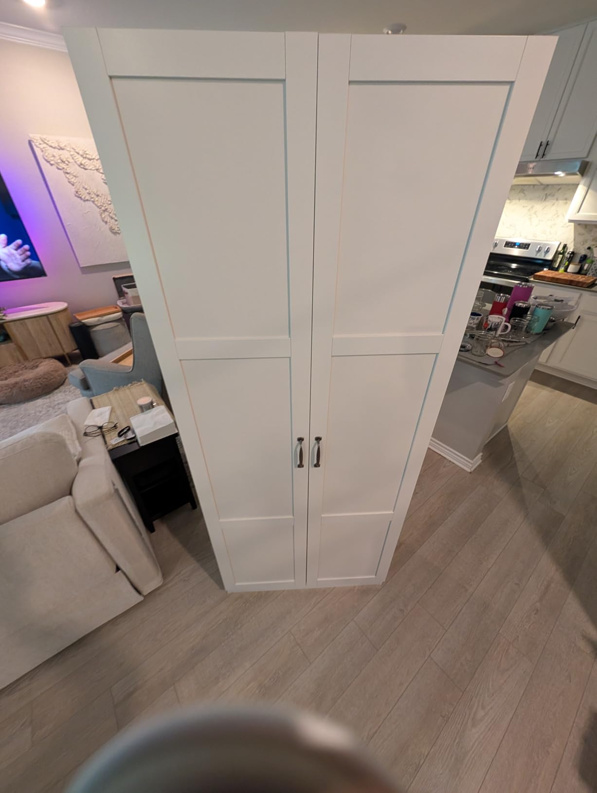 Sauder Select Storage Cabinet, Pantry Cabinet Kitchen Storage with Adjustable Shelves, Bathroom Storage Cabinet, in Highland Oak customer photo 1