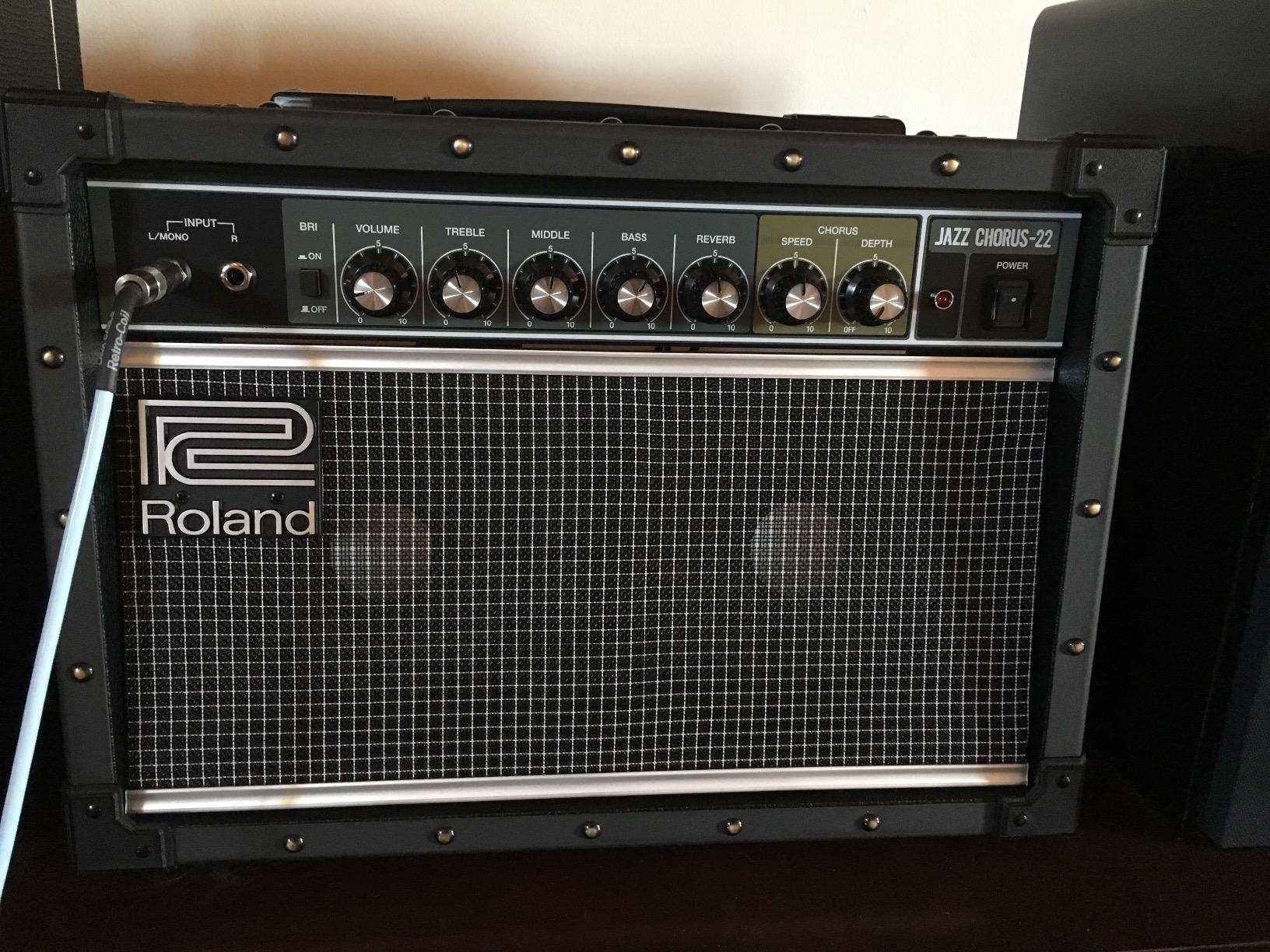 Roland JC-22 Jazz Chorus | Ultra-Compact Guitar Amplifier | Iconic JC Clean Tone | 30-Watt Stereo Amp | Dual 6.5
