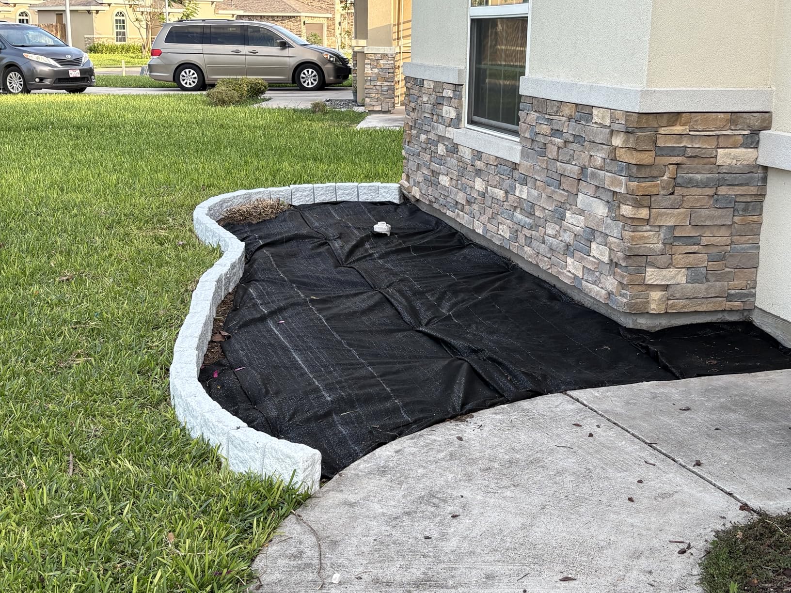 ECOGardener Premium 5oz Landscape Fabric, 3ft x 100ft Pro Garden Weed Barrier - Durable & Heavy Duty Weed Block Gardening Mat, Easy Setup & Superior Weed Control, Eco-Friendly & Convenient Design customer photo 1
