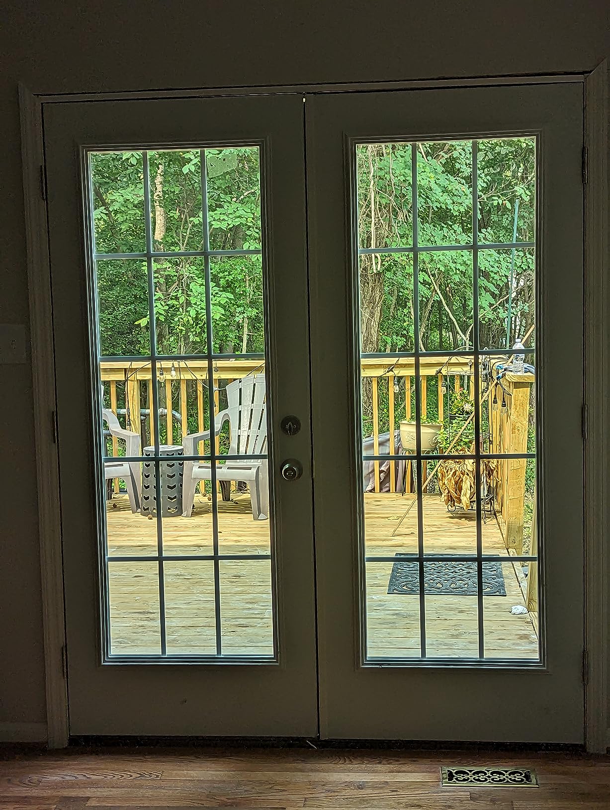 National Door Company Z029254L Steel, Primed, Left Hand In-swing, Exterior Prehung Double Door, Internal Grilles Full Lite, 72