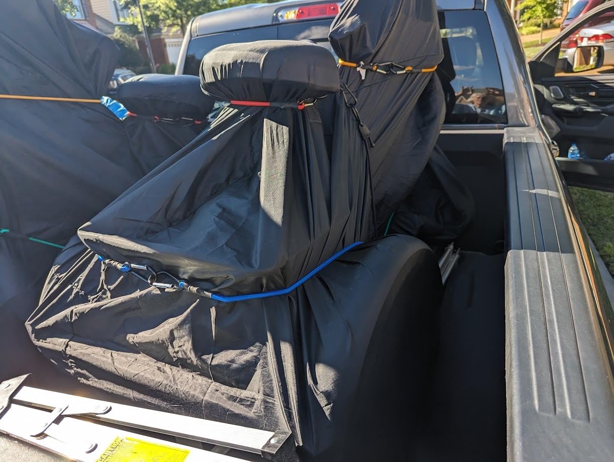 ROCKET STRAPS Bungee Cords | Premium Heavy Duty Outdoor Carabiner Bungee Cords with Hooks | Bungee Cord Assortment Includes | Tie Downs | Ball Bungees | (4) Tarp Clips | Bungie Cord Straps customer photo 1
