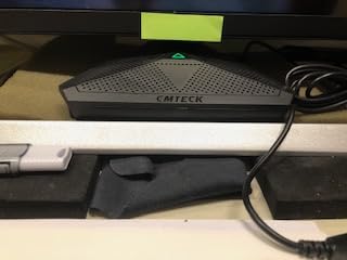 CMTECK Conference USB Microphone, Mute Button, Omnidirectional Condenser Boundary Mic for Recording, Streaming, Gaming, Skype customer photo 1
