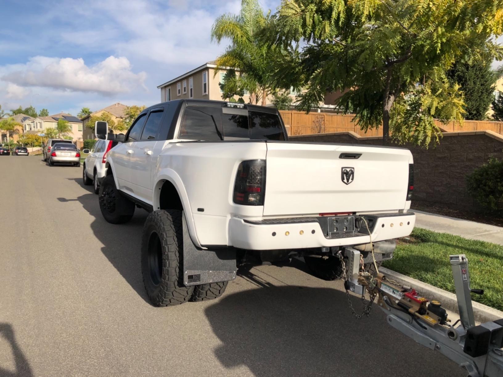 REK GEN 'Merica Mud Flaps Dually - Heavy Duty Mud Flaps for Trucks and Dually Truck Accessories - Stainless Steel - Easy Install Splash Guard - Made in USA (Black Flag) customer photo 1