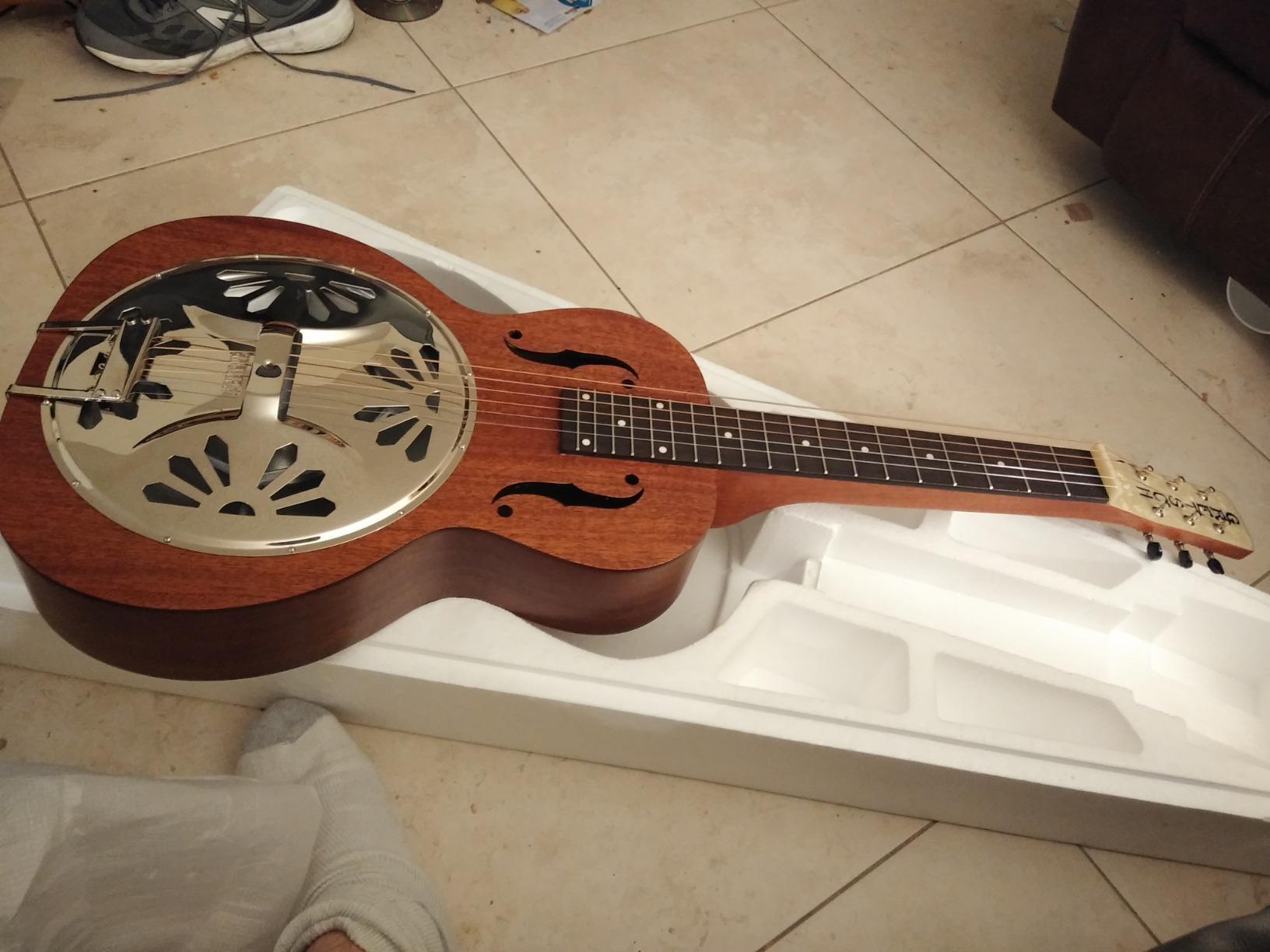 Gretsch G9210 Boxcar Square-Neck Mahogany Body Resonator - Natural customer photo 2