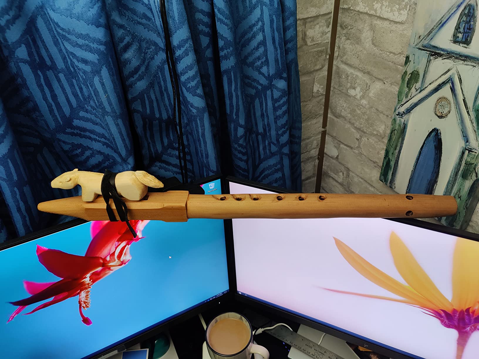 DIY Woodworking Kit in A - Native American Style Flute Carving Package with Instructions | Fully Tuned and Playable | Western Red Cedar customer photo 1