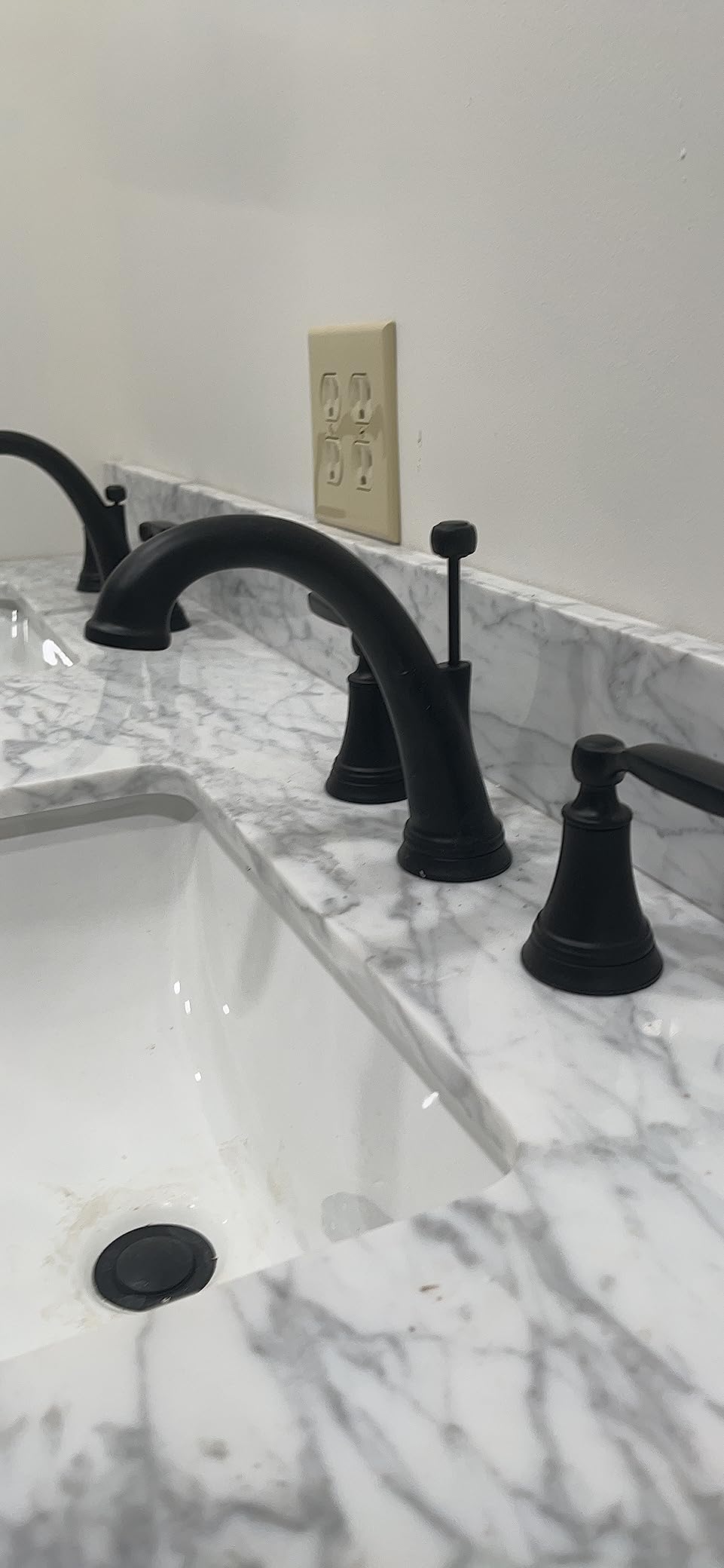 Delta Woodhurst Brushed Nickel Bathroom Faucet 3 Hole, 8 Inch Widespread Bathroom Sink Faucet for Vanity, Metal Push-Pop Drain Assembly, Stainless 3532LF-SS customer photo 2