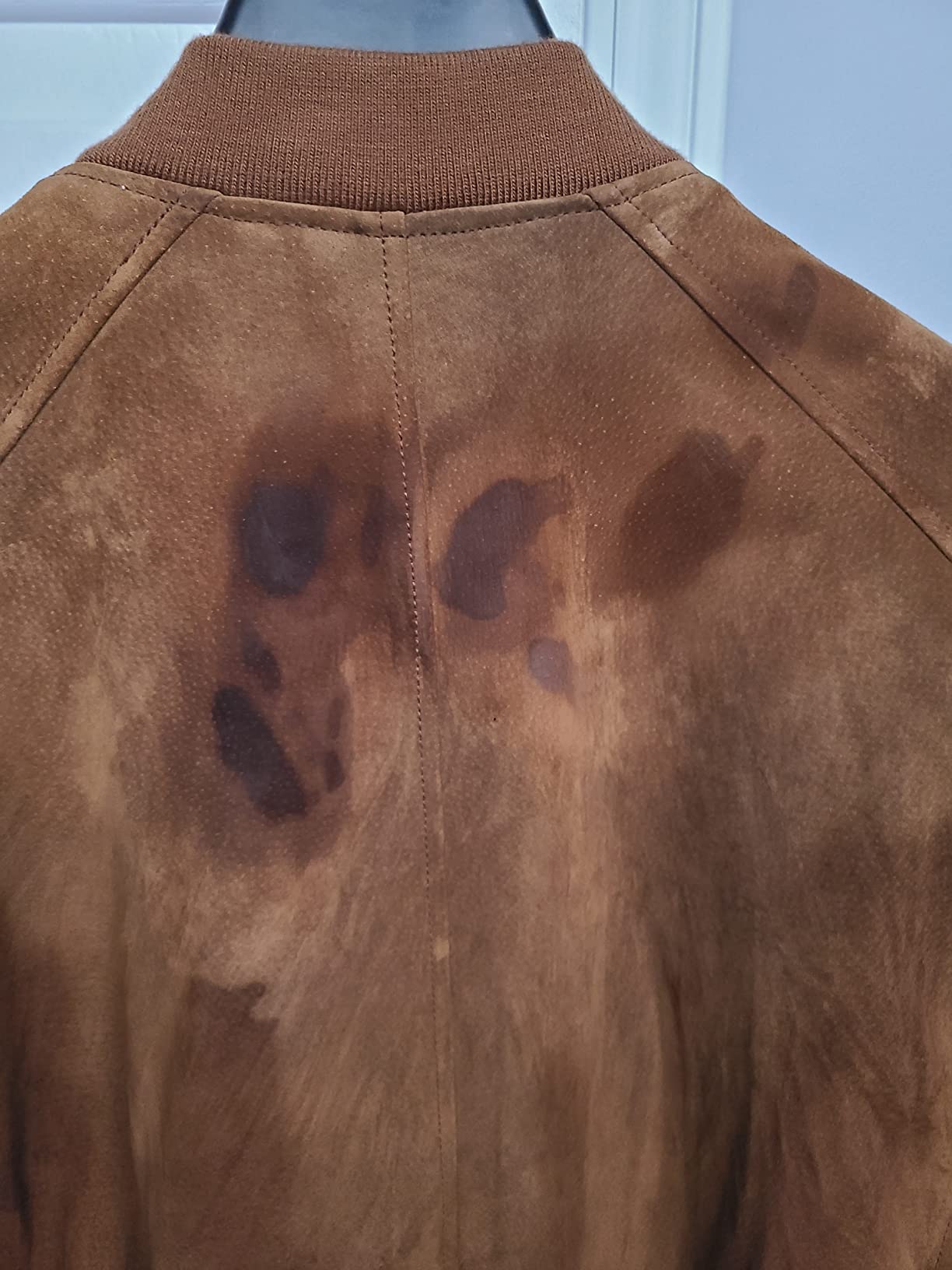 Men's Leather Baseball Jacket Vintage Suede Pigskin customer photo 2