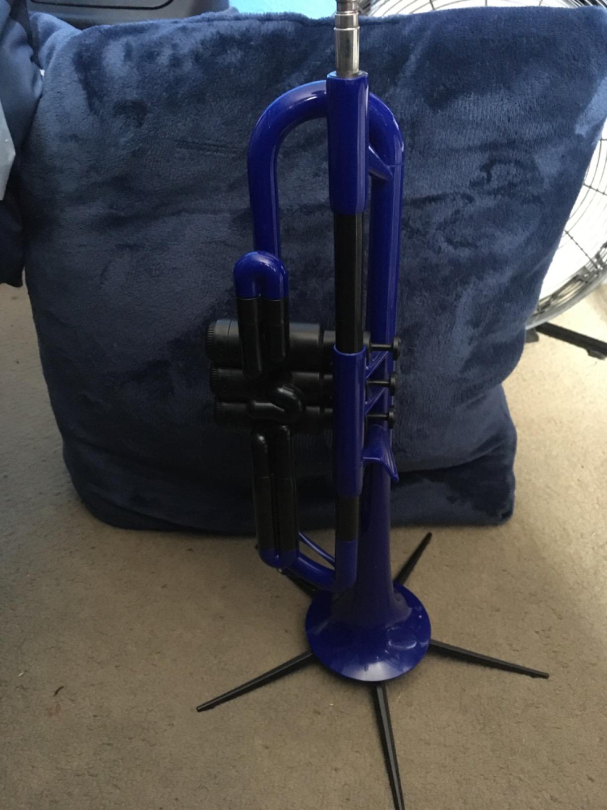 pTrumpet Bb Plastic Trumpet - Durable pInstruments Design with Ergonomic Grip - Includes 3C & 5C Mouthpieces and Carrying Bag - Authentic Sound for Students & Beginners - ABS Build - Black customer photo 1