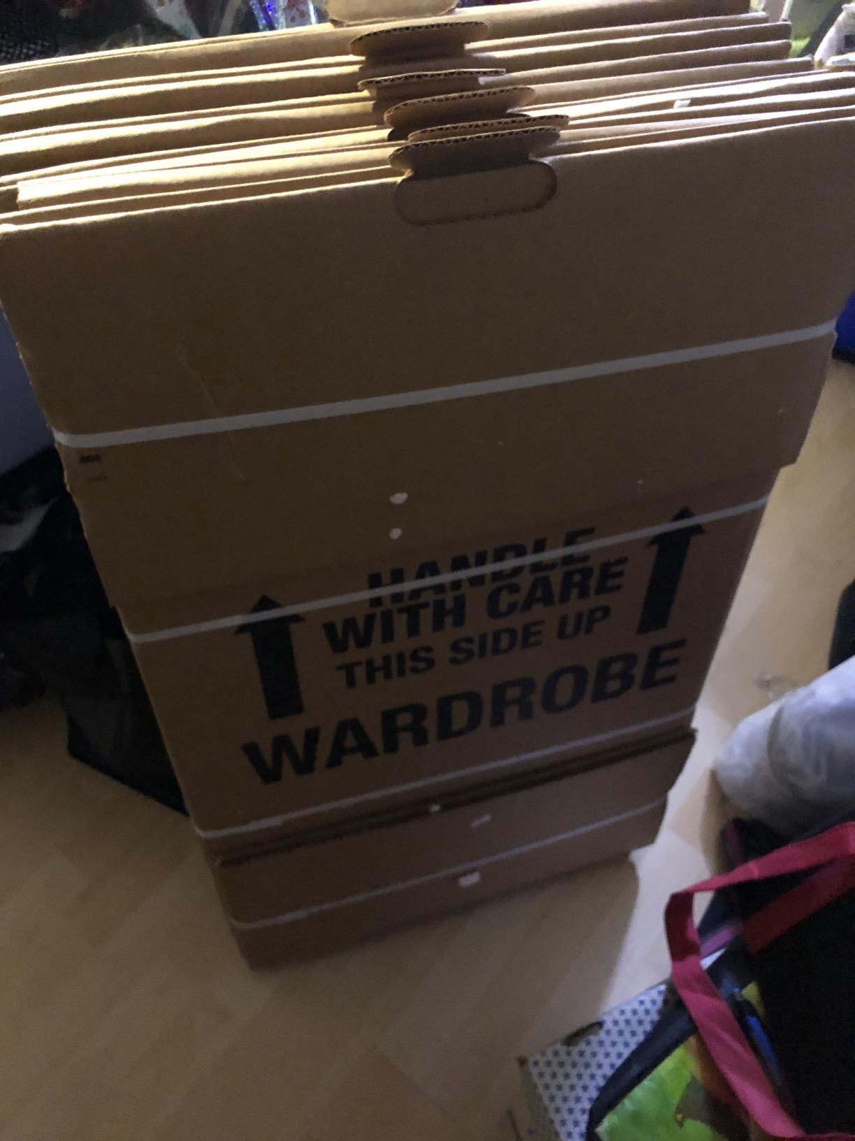 Amazon Basics Sturdy Wardrobe Moving Boxes, 20