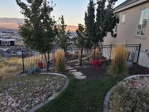 XCEL Fence Black Steel Anti-Rust Fence Panel - Flat Top/Picket Bottom - 3-Rail - 5FT H X 6.5FT W - Easy Installation - for Residential, Outdoor, Yard, Garden, 3-Rail, 1 Post Included customer photo 1