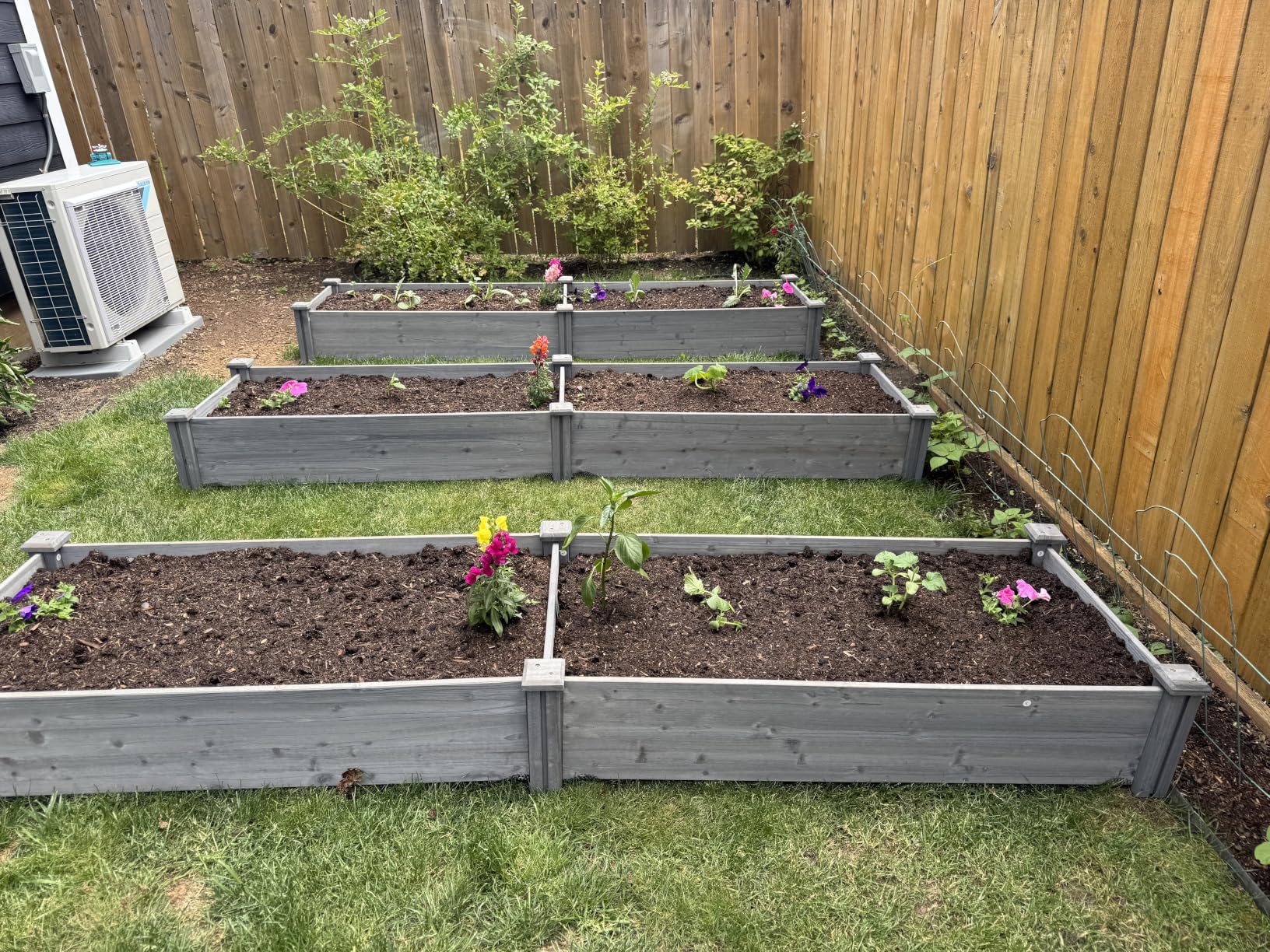 Yaheetech 8x2ft Wooden Horticulture Raised Garden Bed Divisible Elevated Planting Planter Box for Flowers/Vegetables/Herbs in Backyard/Patio Outdoor, Natural Wood, 95 x 25 x 11in customer photo 1