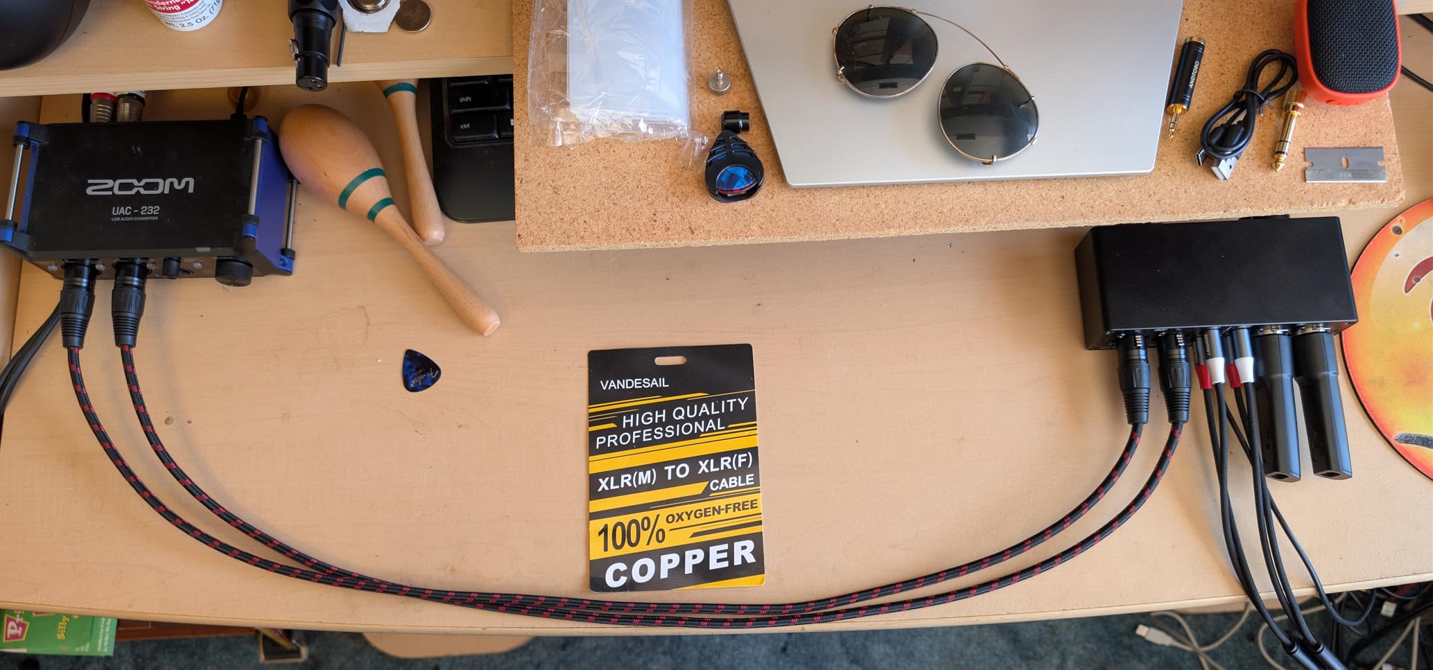 XLR Cables 3ft 2 Pack, Balanced Microphone Cord, Oxygen-Free Copper (OFC) Nylon Braided customer photo 1