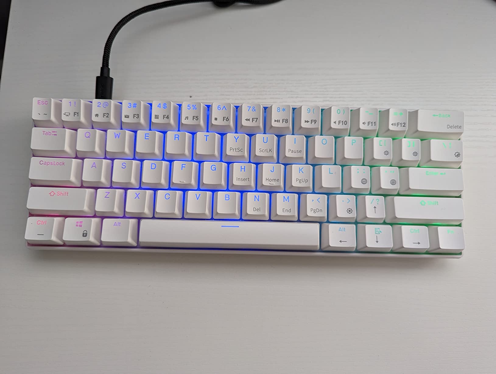 RK ROYAL KLUDGE RK61 Wired 60% Mechanical Gaming Keyboard Programmable QMK/VIA RGB Backlit 61 Keys Ultra-Compact Hot Swappable Blue Switch Black customer photo 1