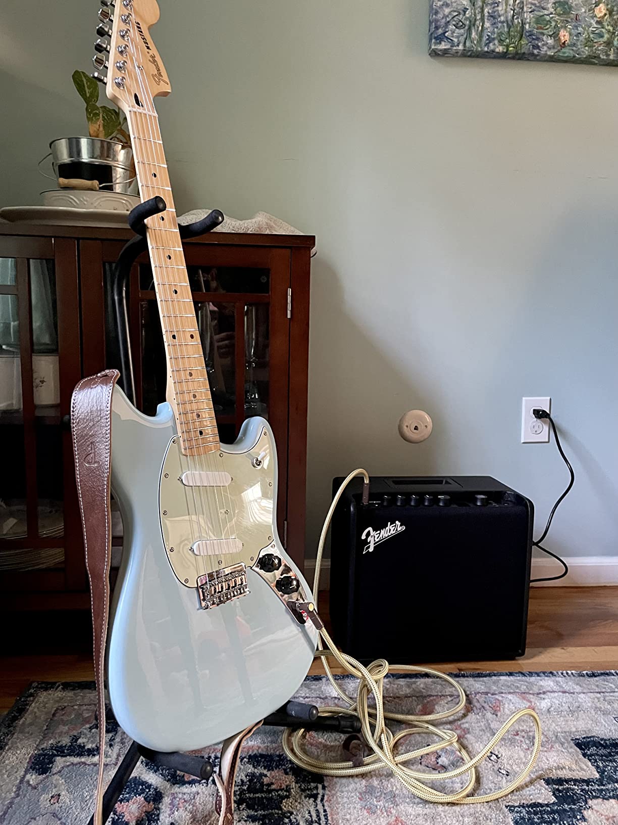 Player 90 Mustang Electric Guitar, Burgundy Mist Metallic, Pau Ferro Fingerboard customer photo 1